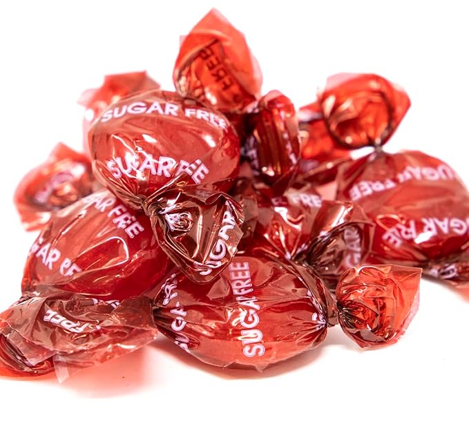 Planet Sweets Sugar Free Cinnamon Buttons Hard Candy - 8 Ounces - Bulk Candies Individually Wrapped Discs Candies