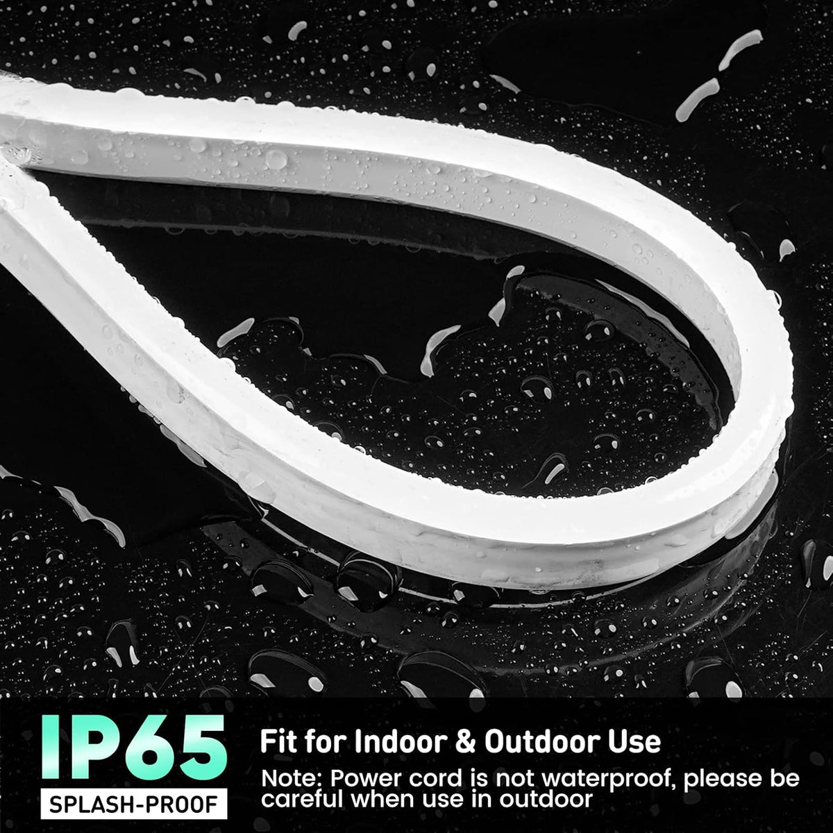GZBtech Flexible LED Neon Rope Lights 100FT,AC 110-120V Waterproof Strip Light, 120 LEDs/M Cuttable Connectable Neon Lighting for Indoor Outdoor Home Decor/Commercial Building Use-Cold White 30M