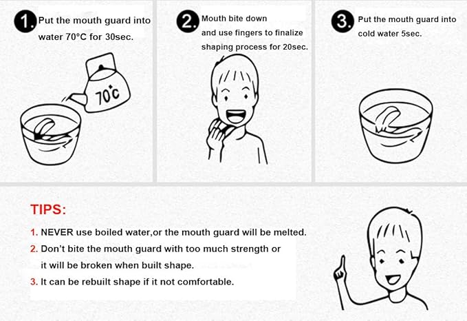 4Set Sports Mouldable Sports Mouth Guards for Adults & Kids,Tooth Protector for Football,Basketball,Boxing,Wrestling,Kickboxing - BPA Free Material (Chroma)