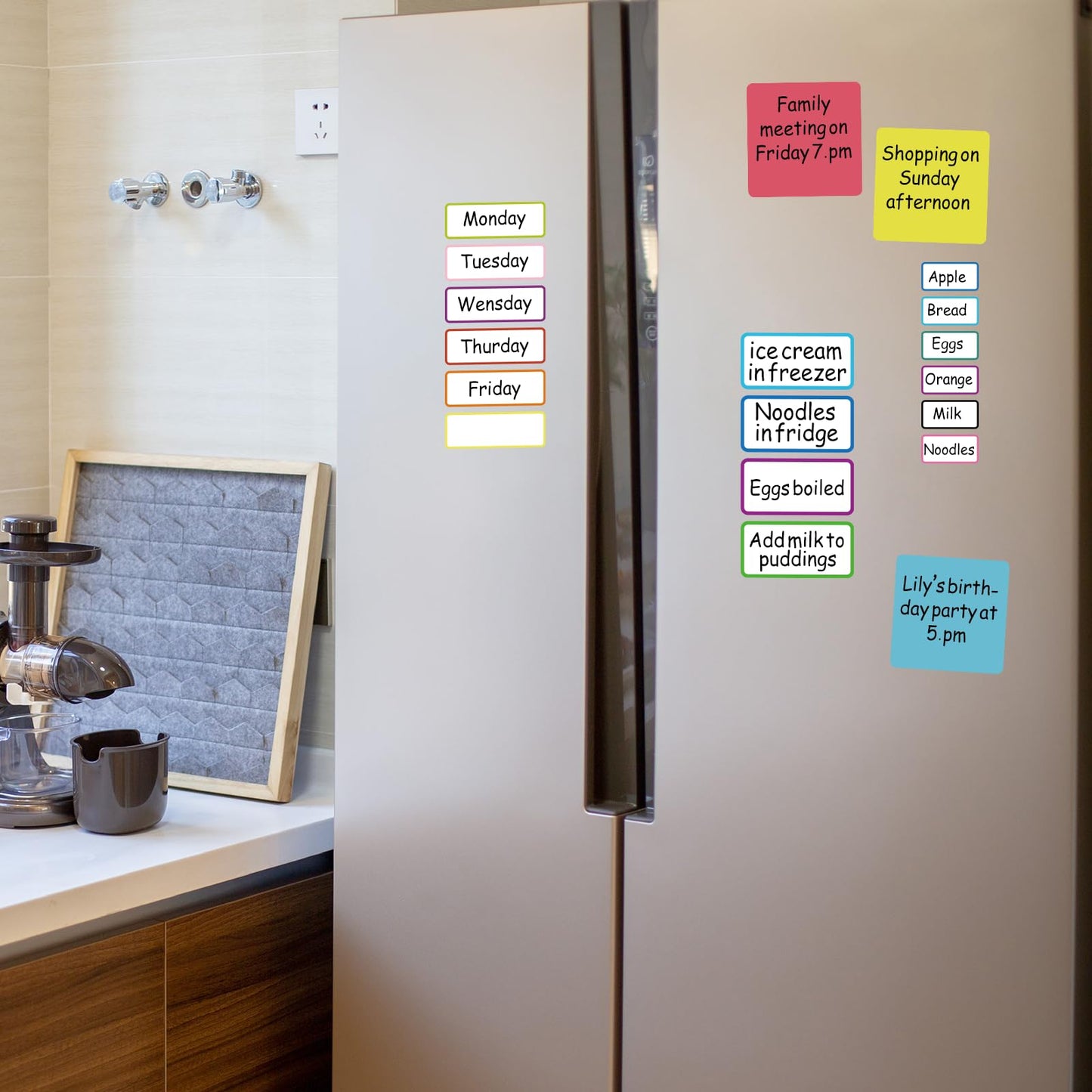 Dry Erase Sticky Notes Reusable Labels for Storage Bins Organizing Jar Pantry, Waterproof Removable Label Stickers for Kitchen Office School All Purpose Use (4x4 inches), Dry Erase Sheets