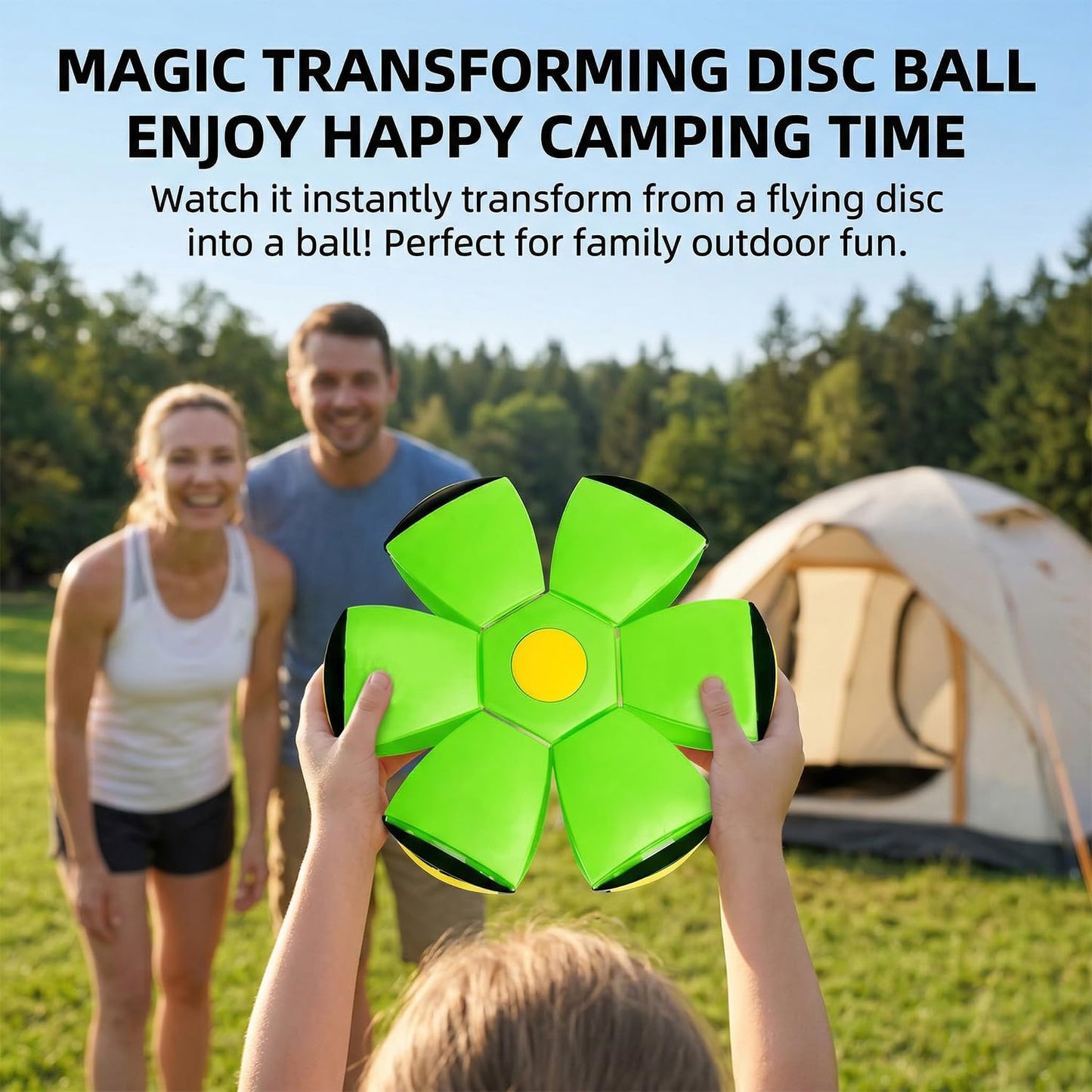 Magic Ball,Magic Meta Ball,Magic Bouncing Balls with 6 Light, Dual Form Freely Switchable,Pet Flying Saucer, Foldable,Suitable for Indoor & Outdoor Use(Blue)