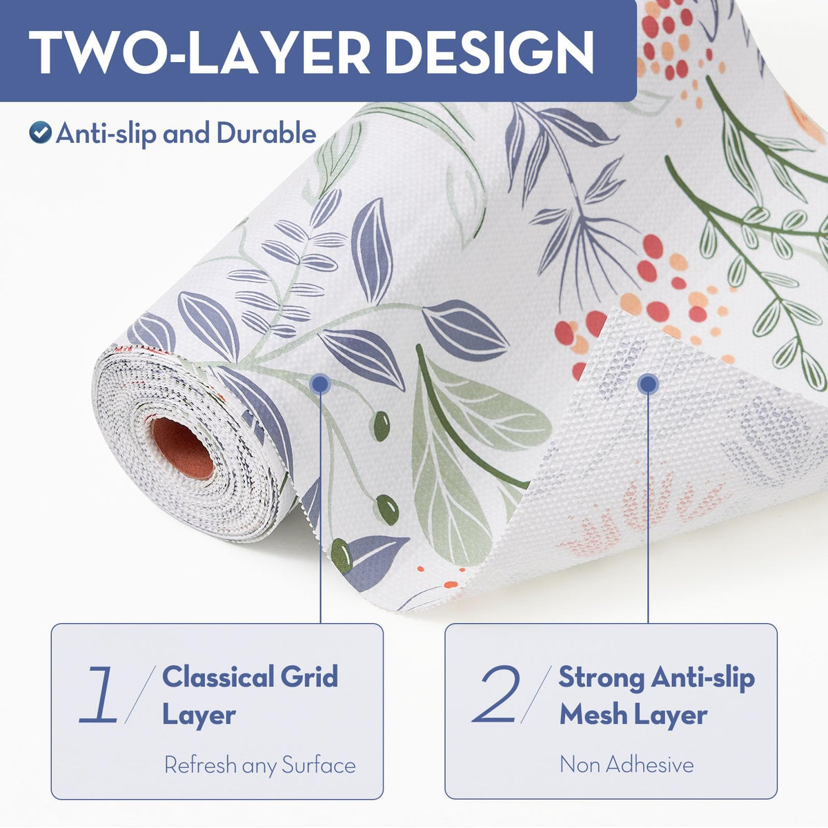 Drawer Shelf Liner for Kitchen Cabinets Non (10 Sq Ft)
