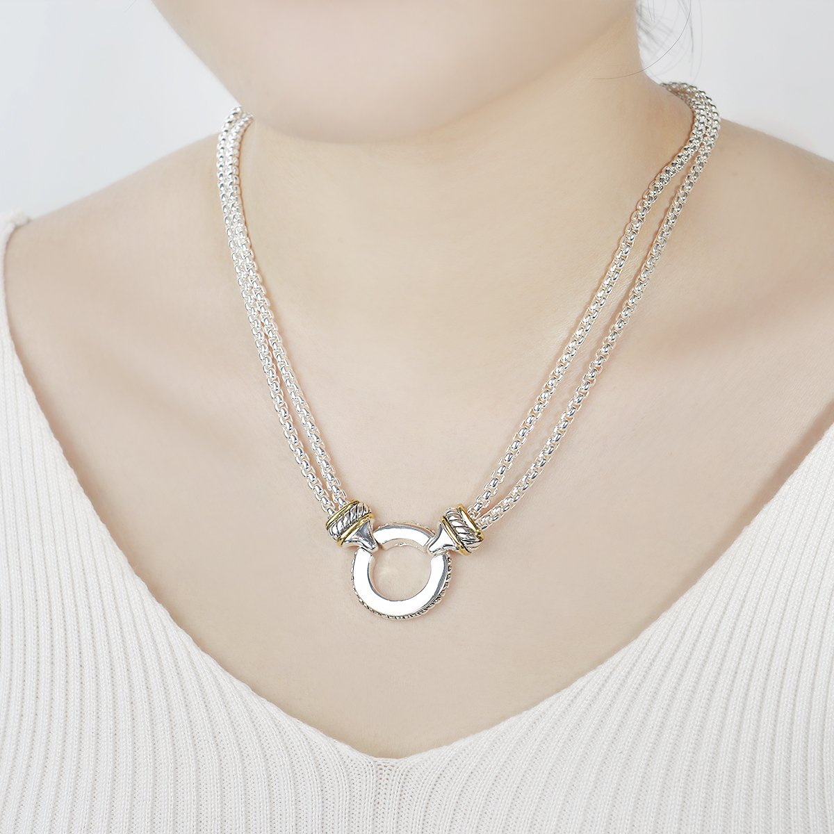 UNY designer Inspired Short Necklace 45cm + 5 cm 3mm Box chain Classic Elegant Vintage Antique Jewelry