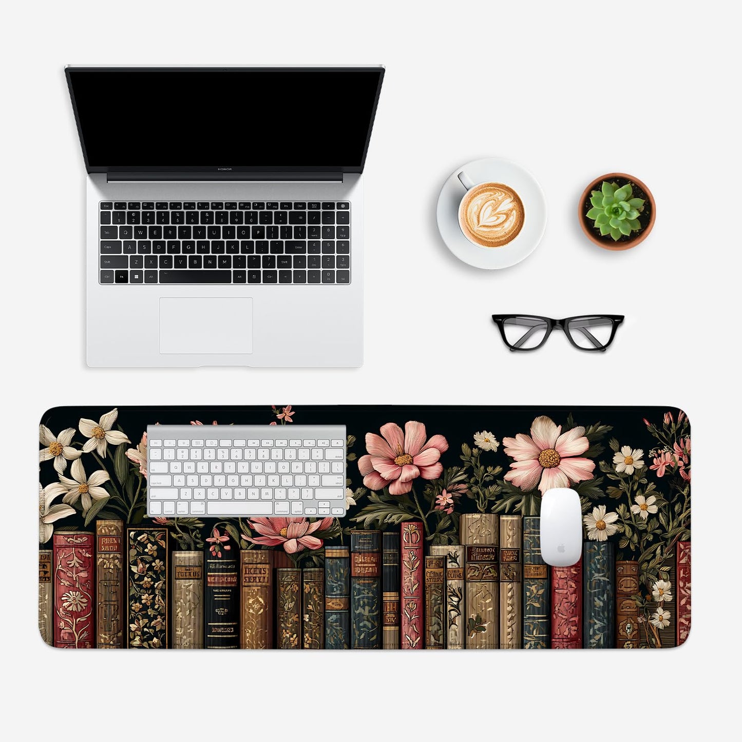 Mouse Pad, Large Anti-Slip with Stitched Edges Desk Mat Desktop Laptop Computer Desk Keyboard Mat,Table Protector Blotter Mat (Book, 31.5" x 11.8")