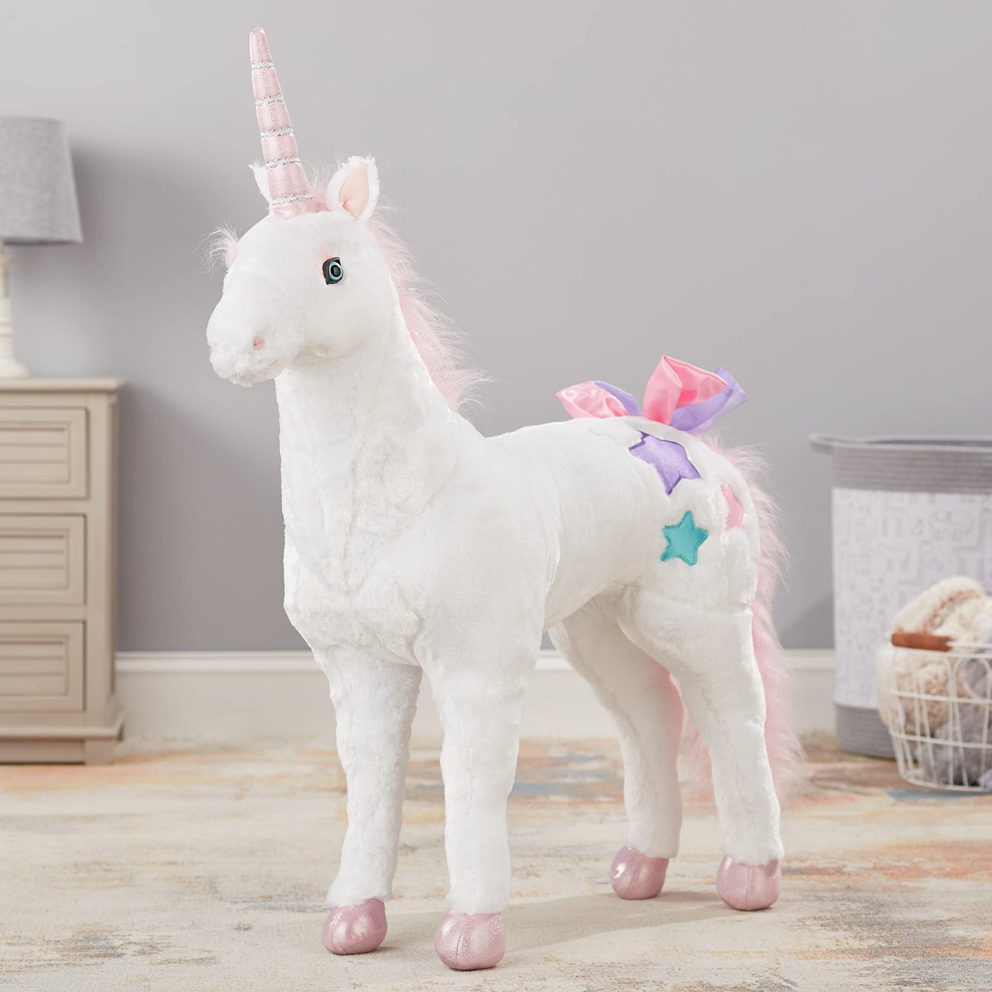 Melissa & Doug Giant Unicorn - Lifelike Stuffed Animal (Over 2 feet Tall)