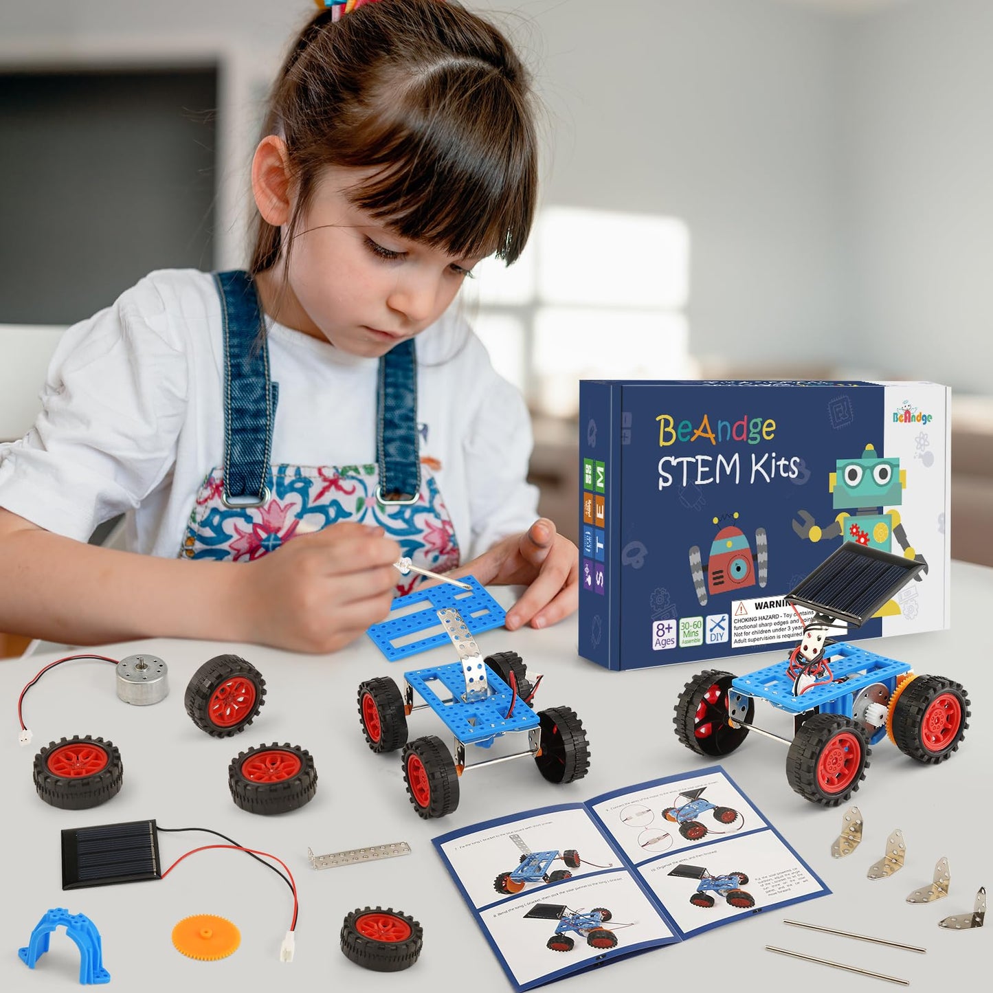 Bulk STEM Solar Robot Kits, STEM Building Toys for 8 9 10 12 13 Year Old Boys Girls Crafts, Robotics Science Kits for Kids 8-12 8-10 12-14, Classroom School Gifts Engineering Coding Motor Car Projects