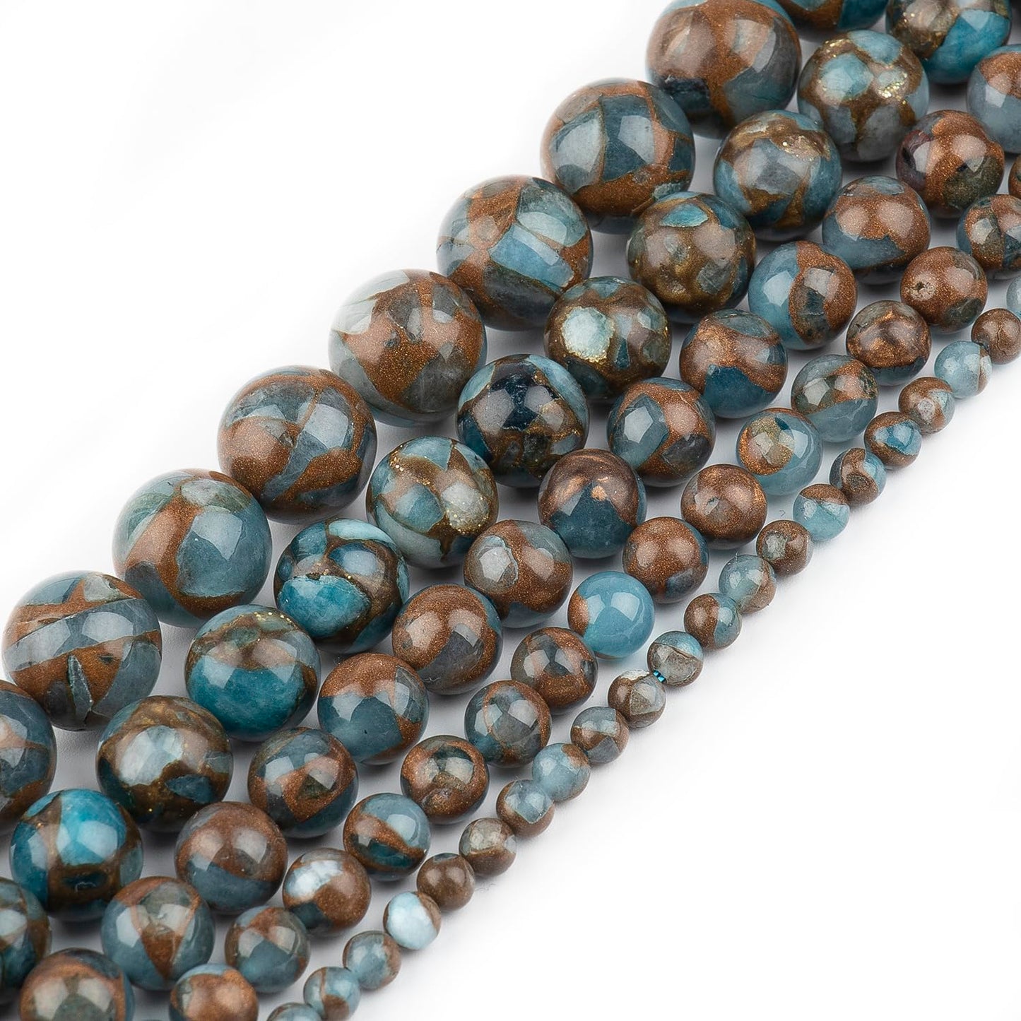6mm Lake Blue Jade Natural Stone Beads Round Loose Beads for Jewelry Making Yochus DIY Beads Bracelet Necklace