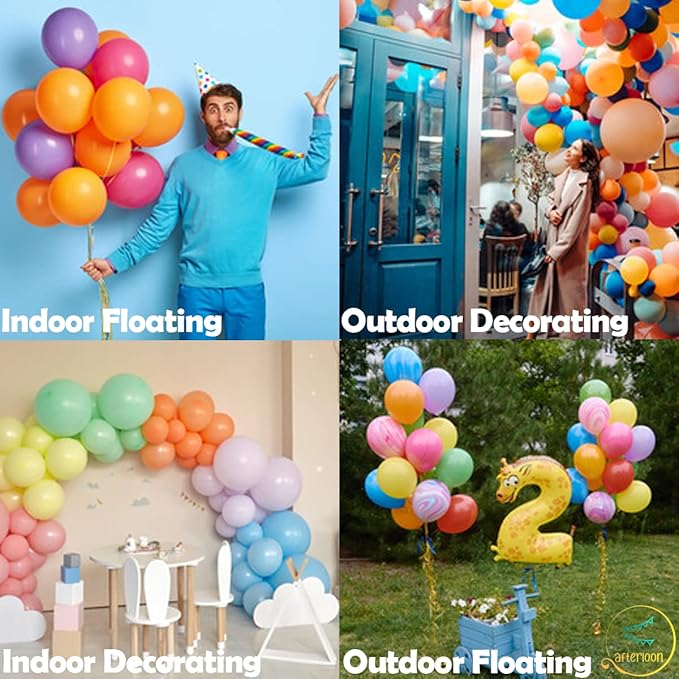 AFTERLOON® Biodegradable Balloons 35 pcs Pastel Pink Clear White with Large Bow Printed 12 Inch Set, Thickened Extra Strong Latex Helium Float, for Baby Shower Gender Reveal Garland Arch Decorations
