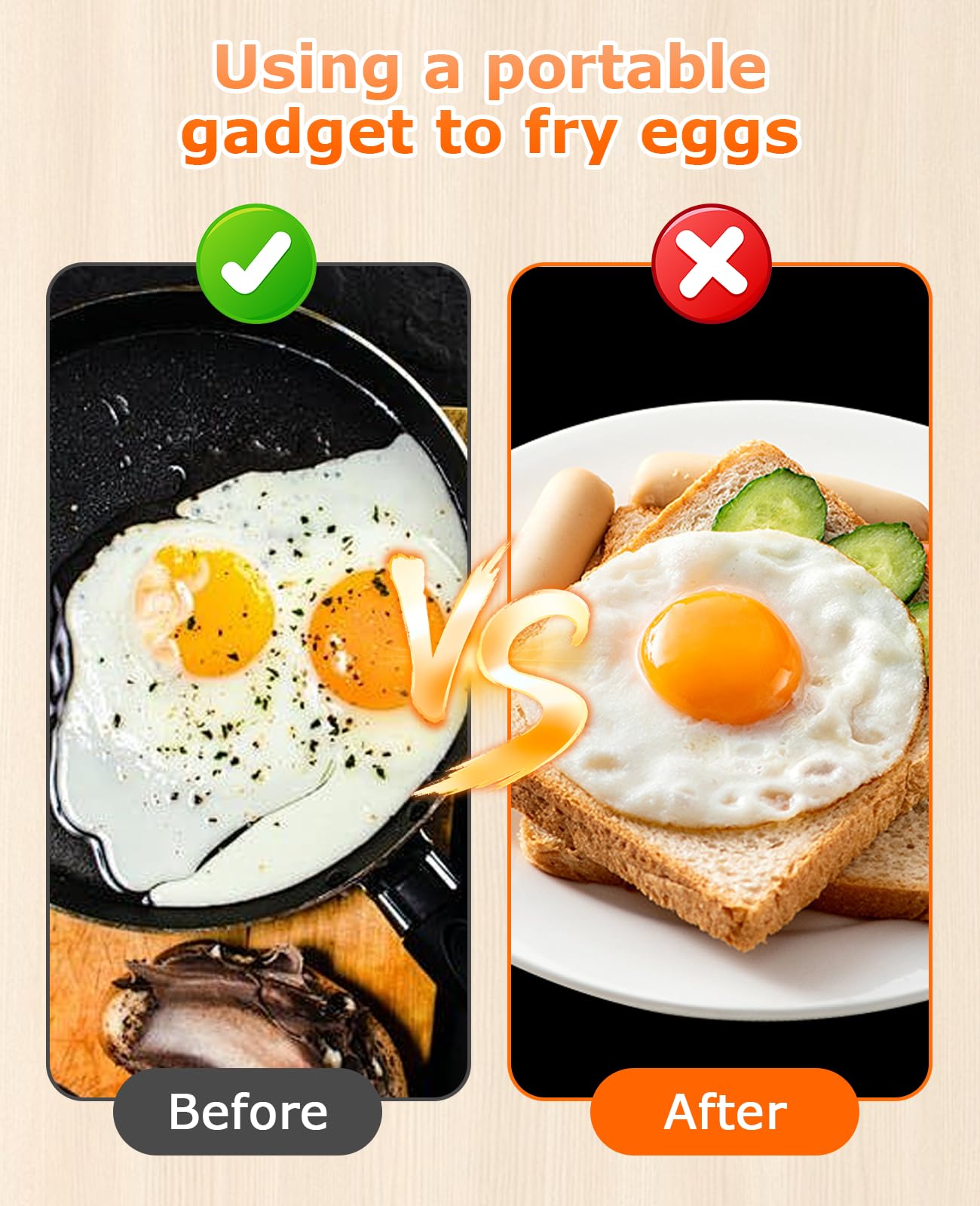 DAWZMR 6 PCS Egg Rings 3.5 Inch, Egg Ring Mold for Cooking Frying with Oil Brush, Blackstone Fried Egg Circles for Breakfast Sandwiches