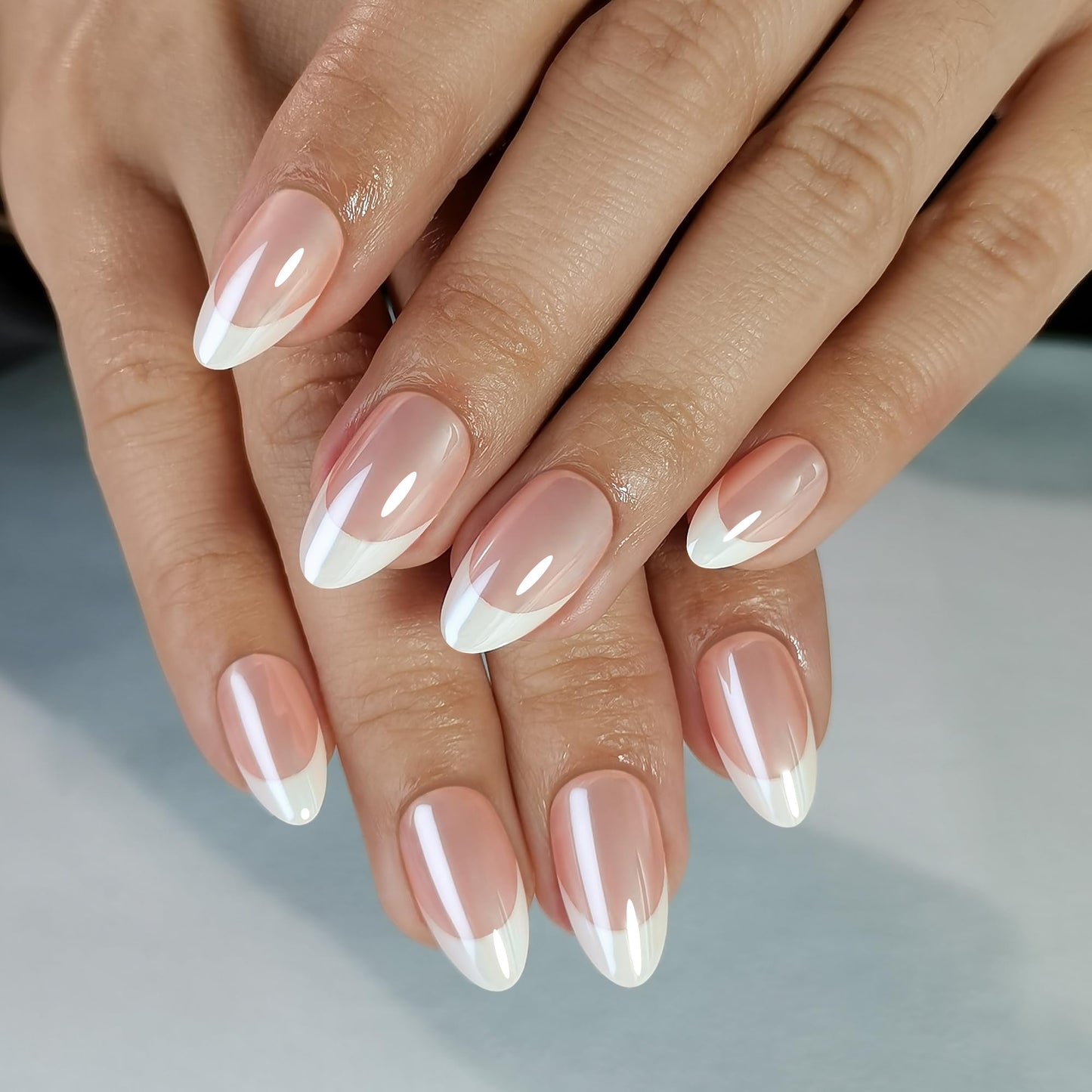 Press On Nail Bundle - Tortoise & French Toast 32 Nail Kit + Glue & Tools Reusable Short Almond Nail Kits
