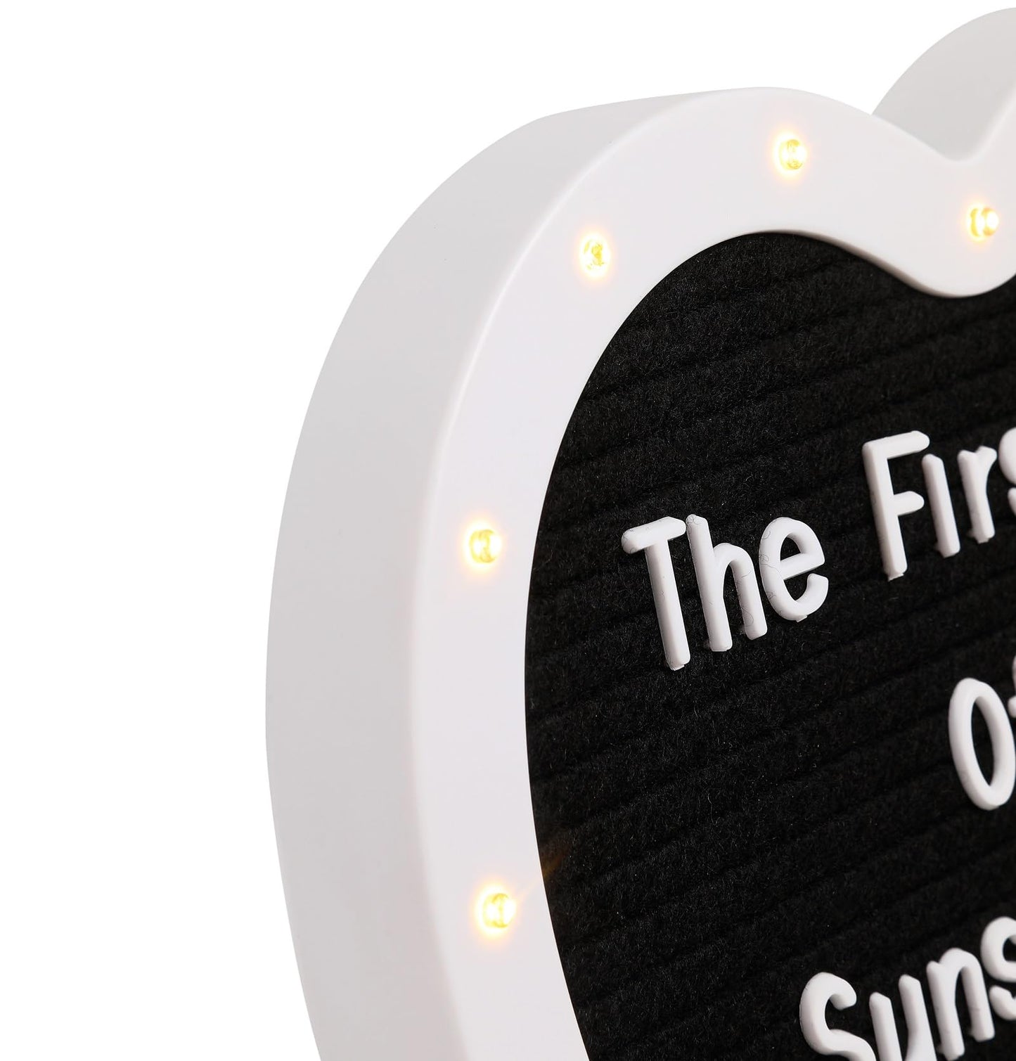 G GAMIT Heart-Shaped Felt Letter Board with Built-in LED Lights,10x10 Light-up Message Board with 663 Pre-Cut Letters,Cursive letters for Valentine’s Day Birthday Party,Pregnancy Announcement,Wedding