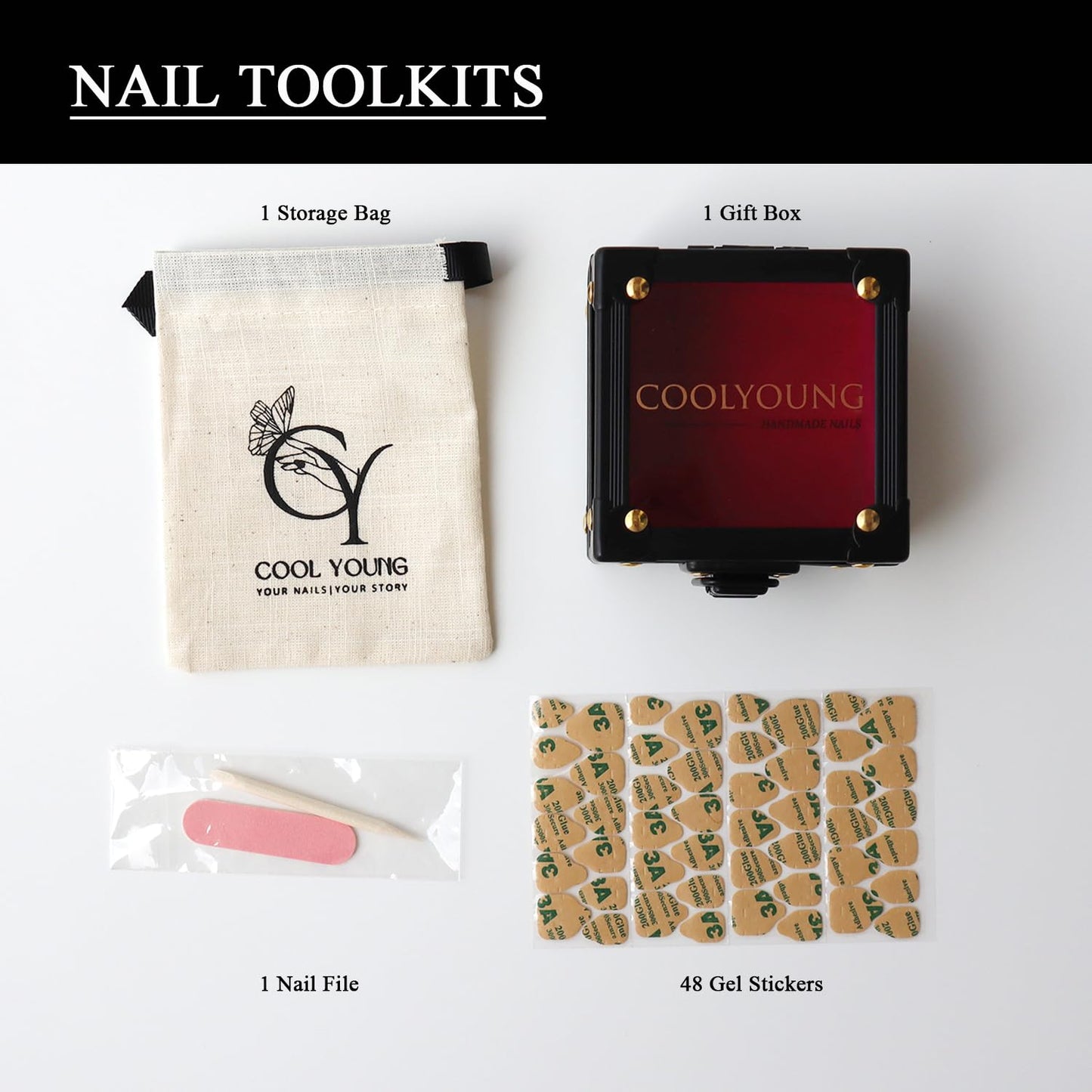 Handmade Nails, Stiletto Press On Nails, Reusable Press On Nails, Silver Nails, Acrylic Press On Nails, Stick On Nails, Reusable Press On Nails, Gifts For Women, COOLYOUNG Nails, 10 PCS, Size S