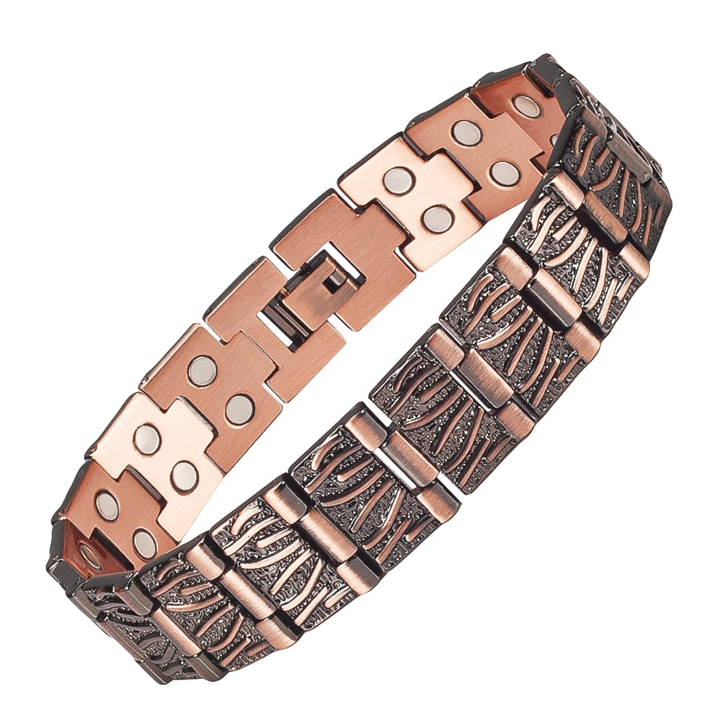 MagVIVACE Copper Bracelet for Men for Arthritis, Magnetic Therapy Bracelet with 3500 Gauss Effective Magnets, Healthy Jewelry Gift