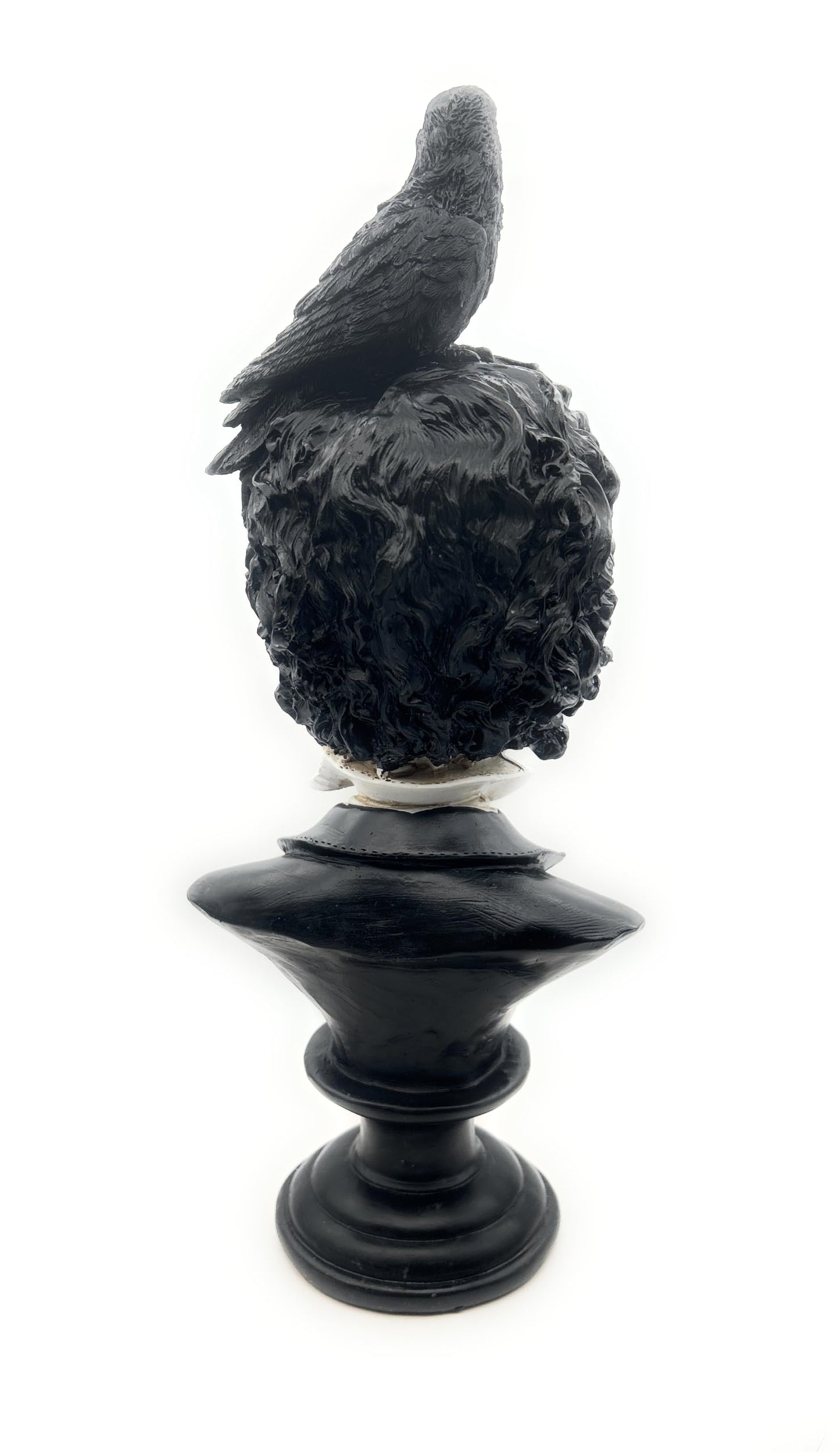 RUSTIX Edgar Allan Poe Bust Statue – Gothic Raven Figurine Inspired by “The Raven” – Decorative Statue for Literary, Gothic, and Victorian Home Decor