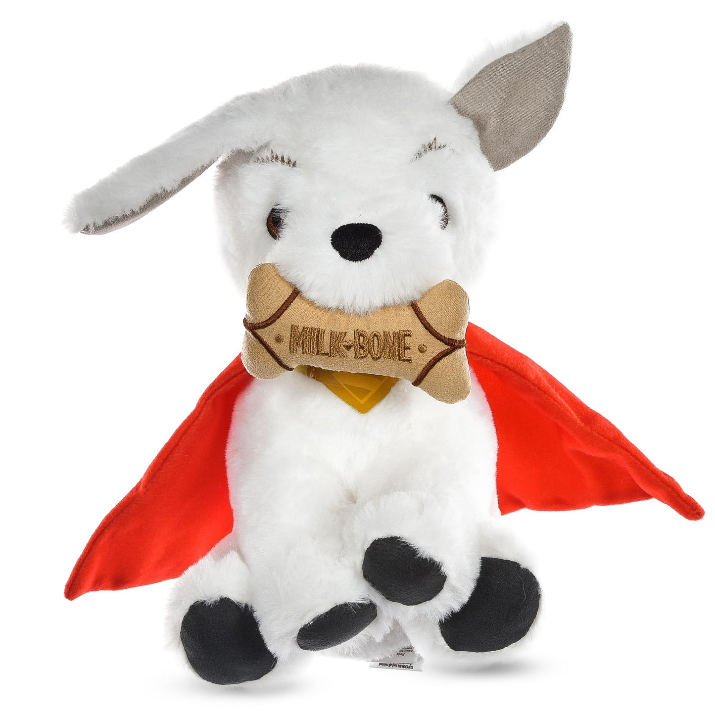 DC Comics Superman Krypto The Superdog Plush Dog Toy – Soft Squeaky Dog Toy with Crinkle Sounds, Cape & Milk-Bone Treat Design, 7.5 Inch