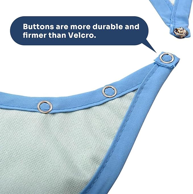 Adult Bibs, 3-Pack Washable Waterproof Clothing Protector for Men, Women, Elderly Seniors - Reusable Large Feeding Bibs