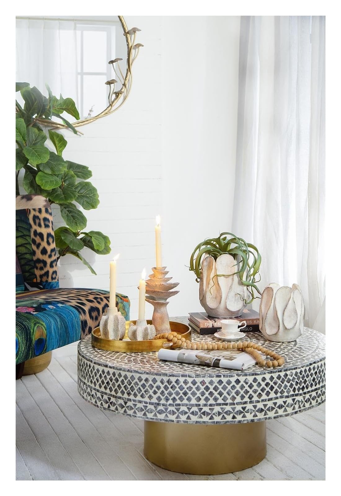 Unique Weathered Wavy Planter Distressed Greyish White Cement Home Tabletop Decoration Aesthetic Room Decor