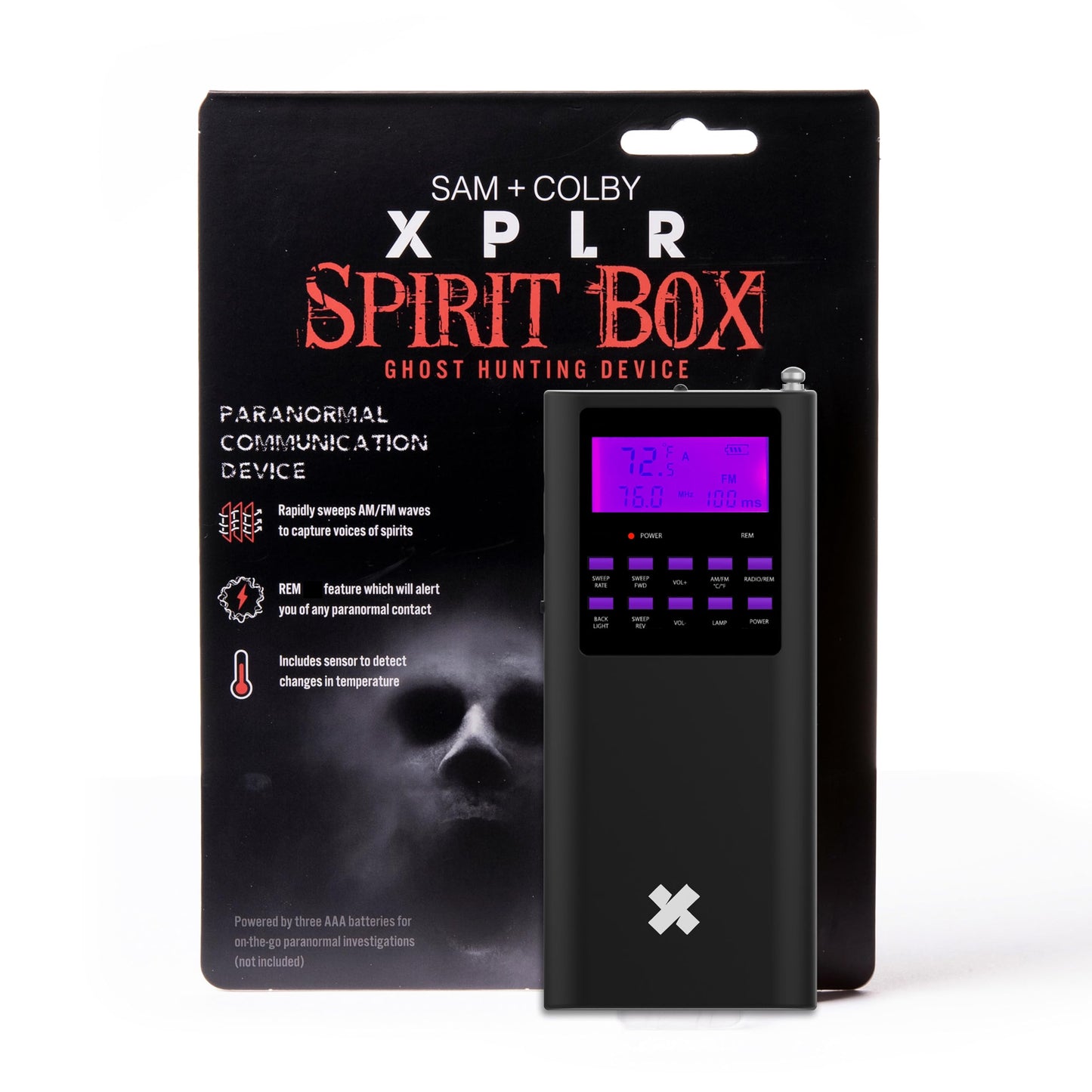 Sam and Colby XPLR Spirit Box | Paranormal Detection Equipment; Haunted Survival; Ghost Hunter Scanner; EMF and EVP Detector; Comprehensive Tool for Spirit Communication