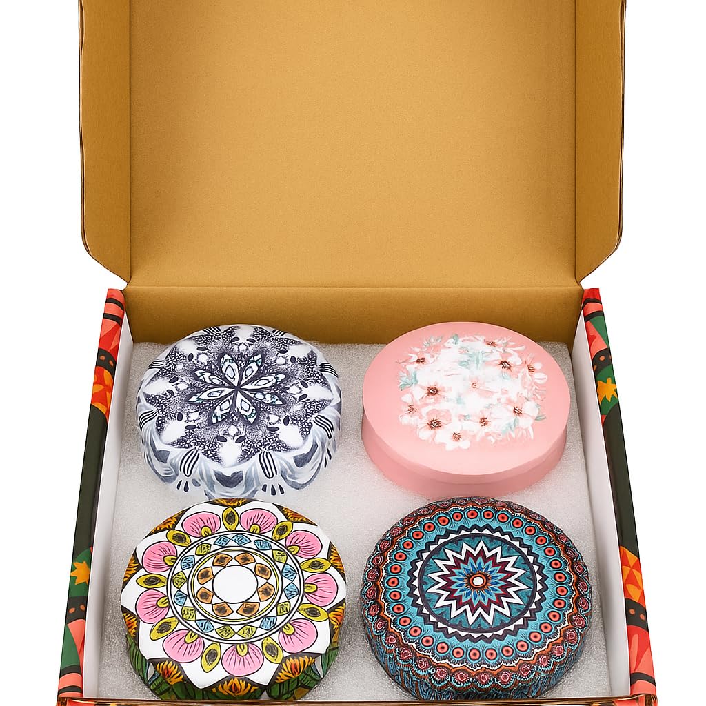 Scented Candle Gift Set, Decorative Tin Candles, Home Fragrance Candles for Relaxation, Birthday & Everyday Gifting
