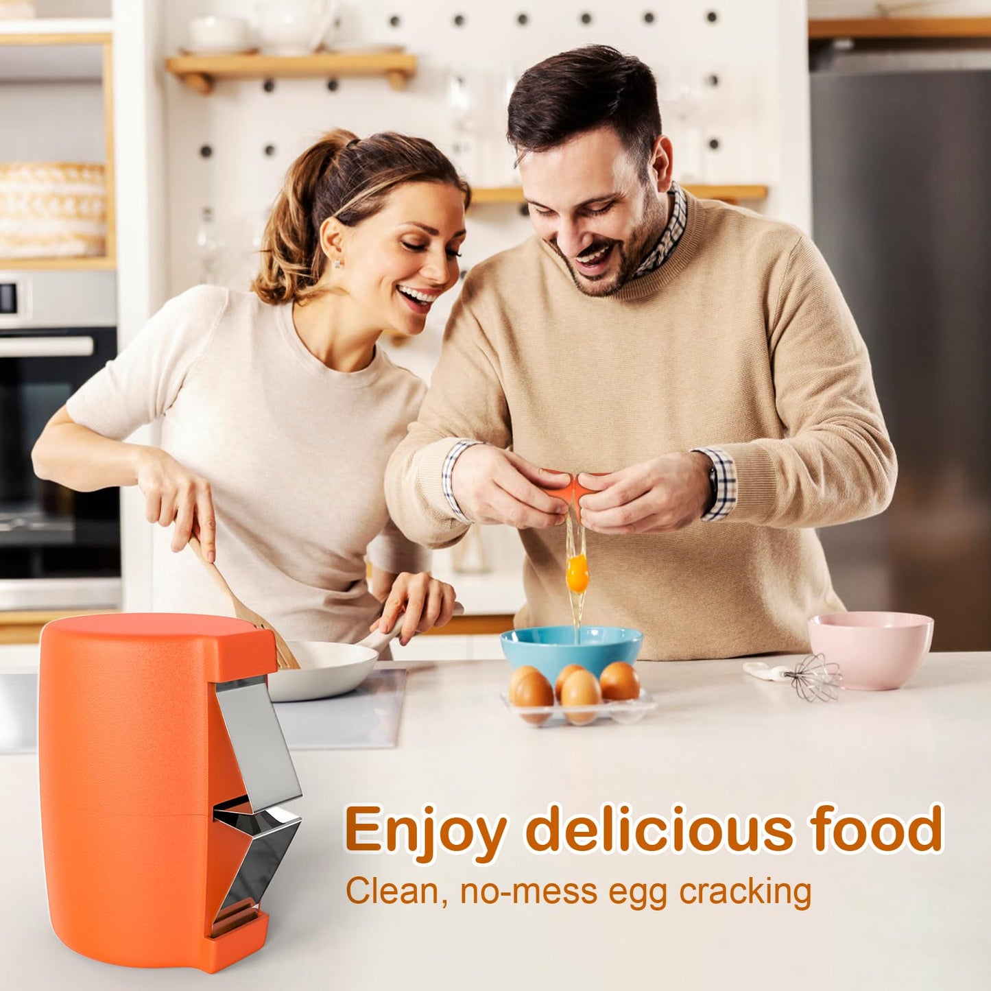 2026 New Upgrade Egg Cracker, Silicone Egg Shell Opener Suitable for Cracking Raw Eggs, Eggs Shell Breaker in Paper Box Packaging, Opens Egging with Ease, Kitchen Convenience Gadget