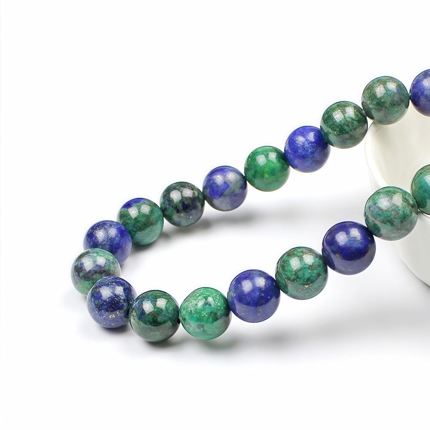 MJDCB 5A Natural Phoenix Lapis Lazuli Round Loose Beads for Jewelry Making DIY Bracelet Necklace 15'' (6mm)