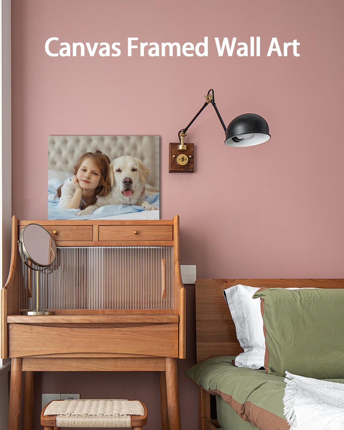 AbcCustomize Canvas Prints with Your Photos, Personalized Photo To Canvas Print for Bedroom, Living Room, Farmhouse Office Decor,Custom Canvas Wall Art for Gifts & Keepsakes, Ready to Hang