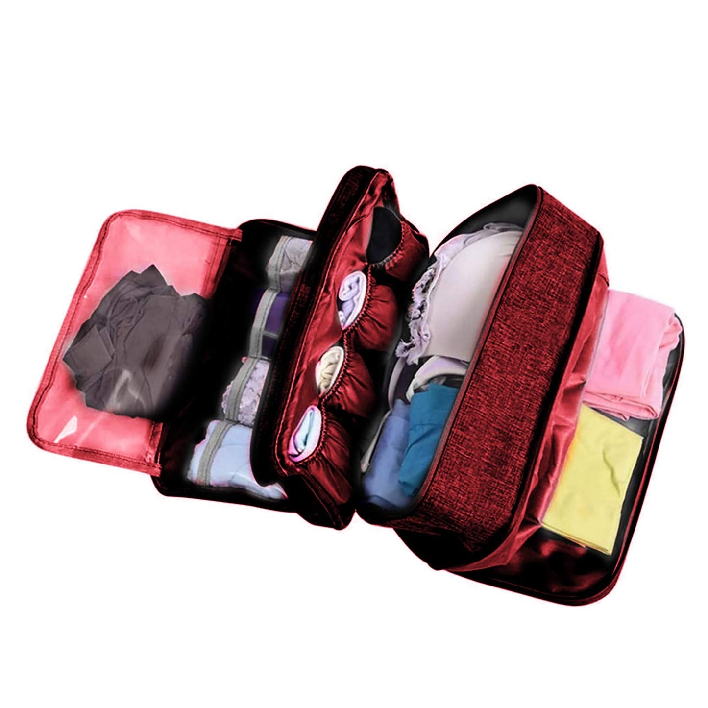 Portable Underwear Bra Storage Bag Waterproof Travel Organizers Multi-Layer Toiletry Packing Cube