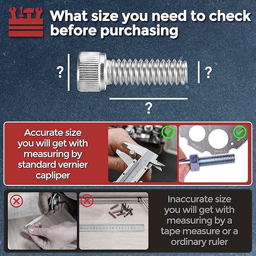 Kozelo 50pcs Socket Head Cap Screws - [M1.6-0.35 x 6mm] 304 Stainless Steel Allen Socket Drive for Electrical Motor 3D Printing Fan Engine Replacement Use, Silver