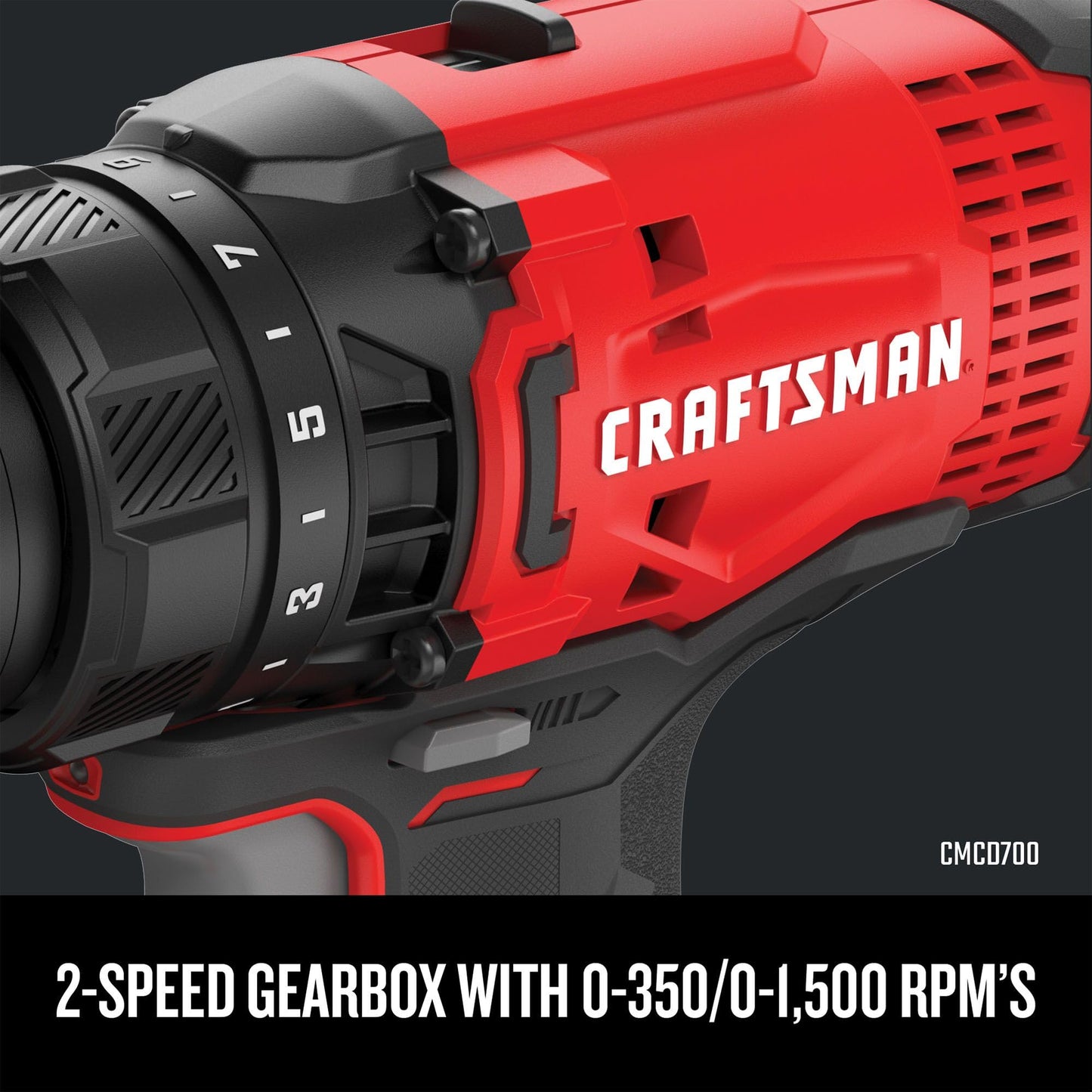 CRAFTSMAN V20 MAX Cordless Drill Driver and Impact Driver Set, Power Tool Set with 2 Batteries and Charger, LED Work Light, 2 Bits, Bag (CMCK200C2)