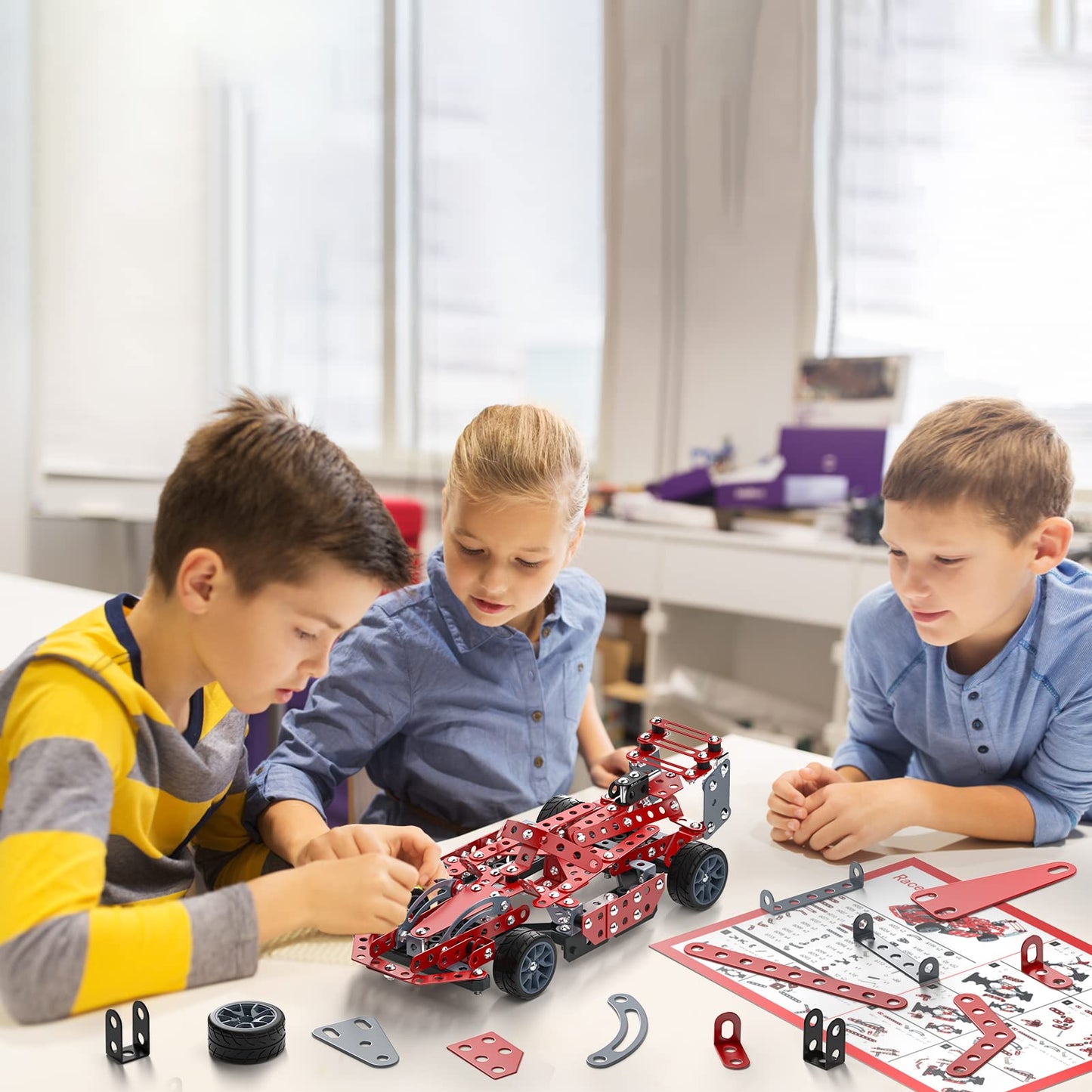 Lucky Doug Building Kit Model Car Set - STEM Project Building Toys for Kids Ages 8-12, Assembly Building Vehicle for Boys 8 9 10 11 Years Old