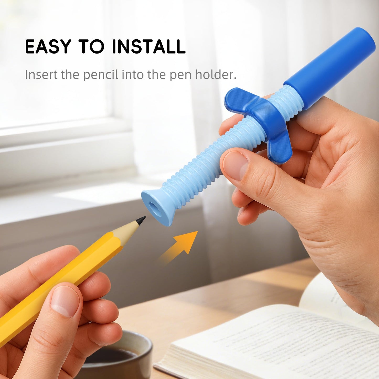 3 in 1 Pencil Fidgets for ADHD & Anxiety Relief,Fidget Pencil Topper with Spinner - Silent Sensory Stress Relief Tool for School,Office & Home,Assorted Fidget Pen Flipper Set, Classroom Essential