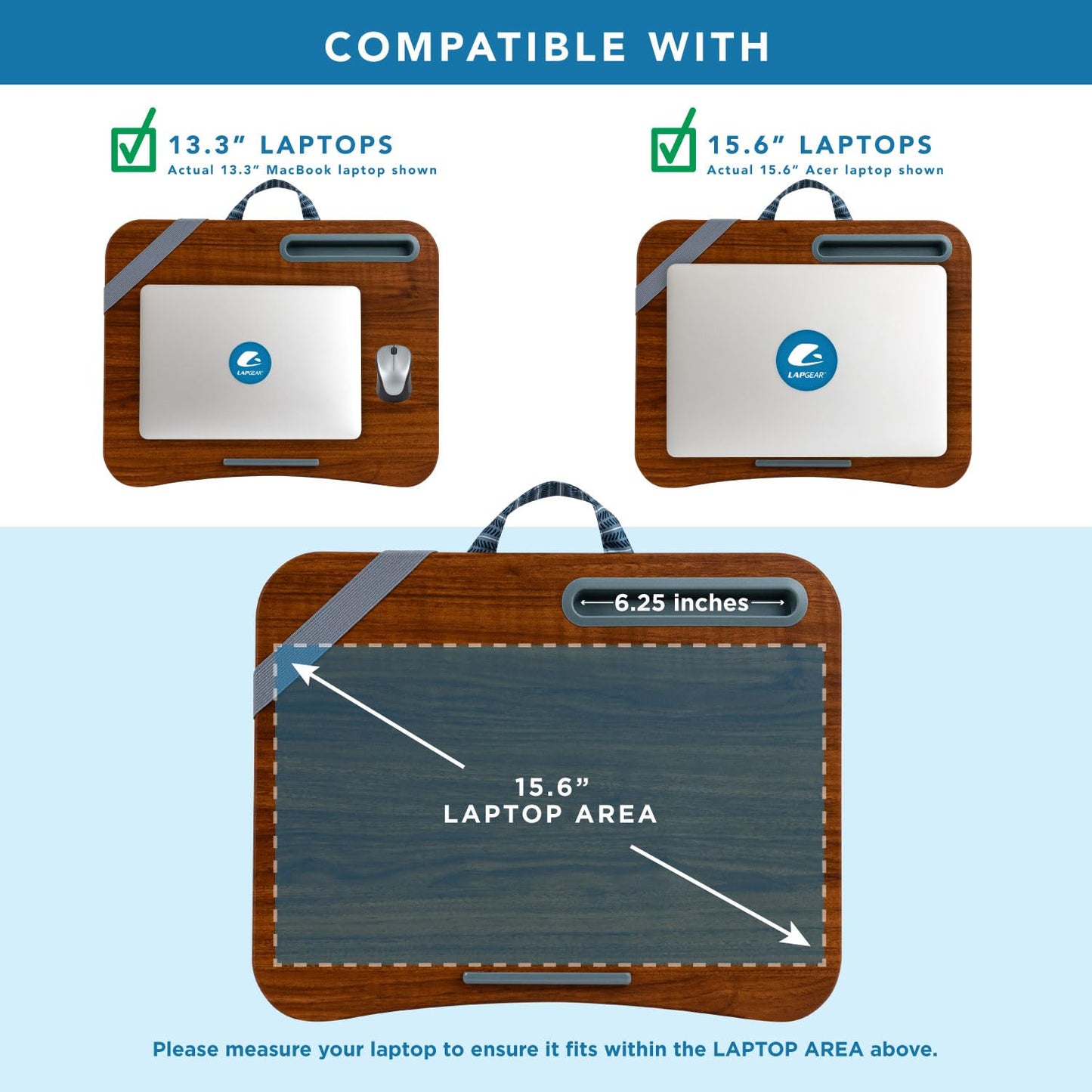 LAPGEAR Designer Lap Desk 2-Pack with Storage Basket, Phone Slot & Device Ledge – Arrow Stripes – Fits Laptops up to 15.6" – Style No. 70411