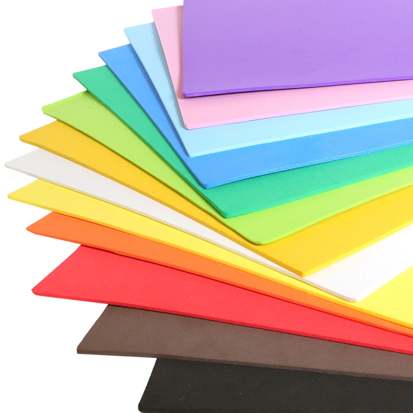 Essentials by Leisure Arts Foam Sheets 9 x 12 Assorted, 15mm, 15 Pc - Craft Foam for Kids, DIY Art Projects, Green Craft Sheets for Crafts, Classrooms, and Decorations