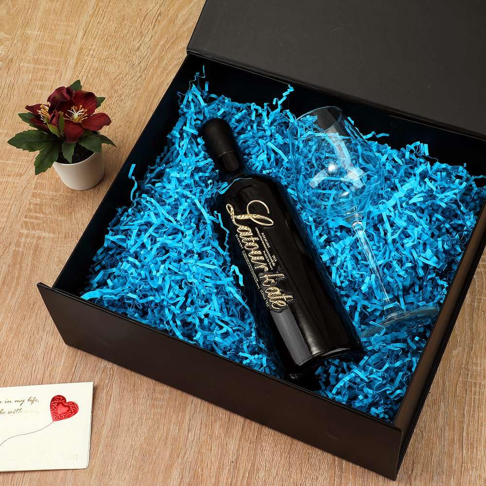 PLINJOY Black Gift Box Large 13.5x11.8x4.7 Inches, Black Gift Boxes for Presents with Magnetic Closure Lid, Luxury Gift Box Rectangle Collapsible Boxes for Gift Packaging
