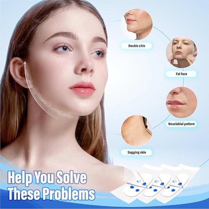 Face Lift Tape, Face Lift Tape Invisible, Face Tape Lifting Invisible, Face Tape Instantly Lifts Sagging Skin Around The Face, Hides The Double Chin and Creates A v-Shaped Face 128PCS