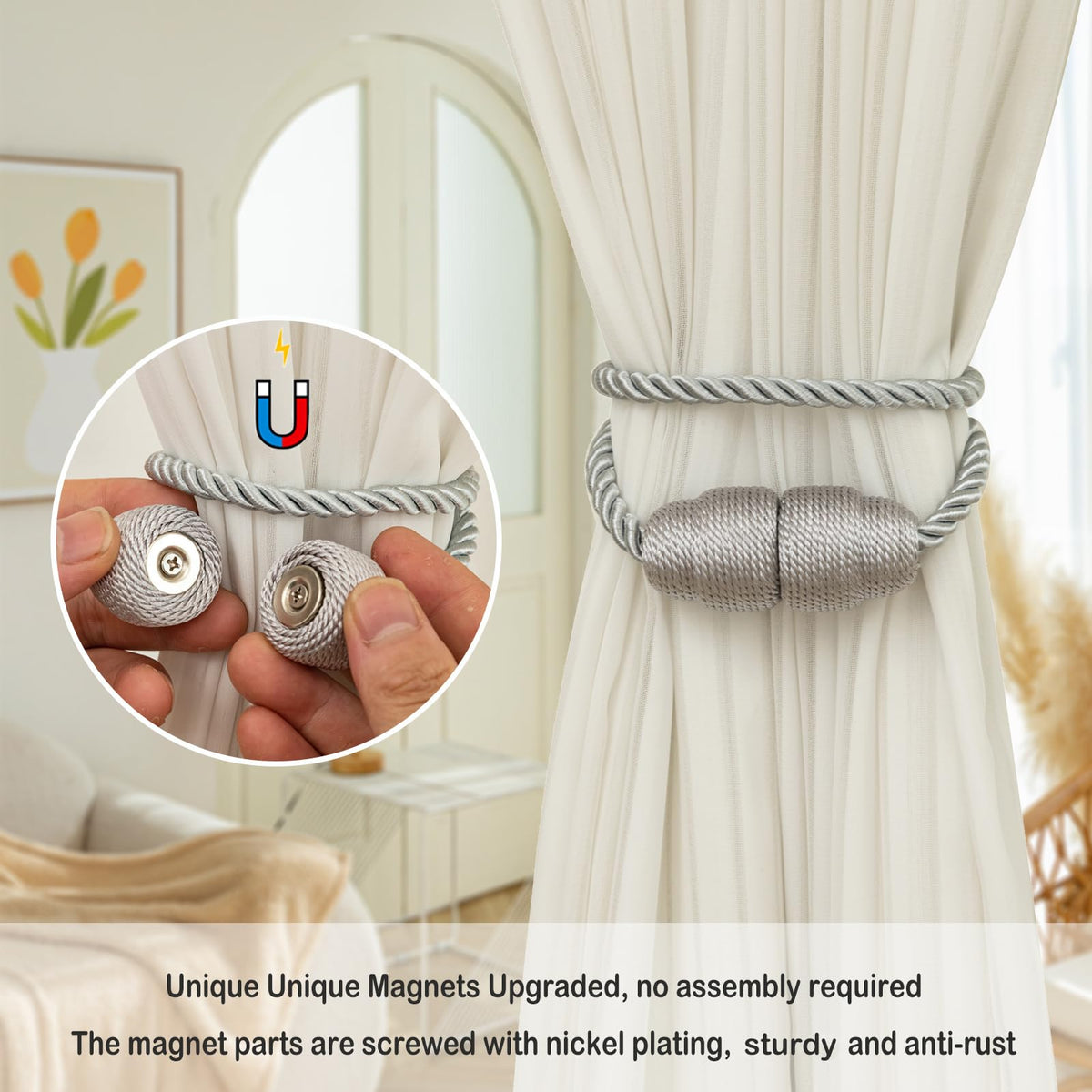 Magnetic Curtain Tiebacks
