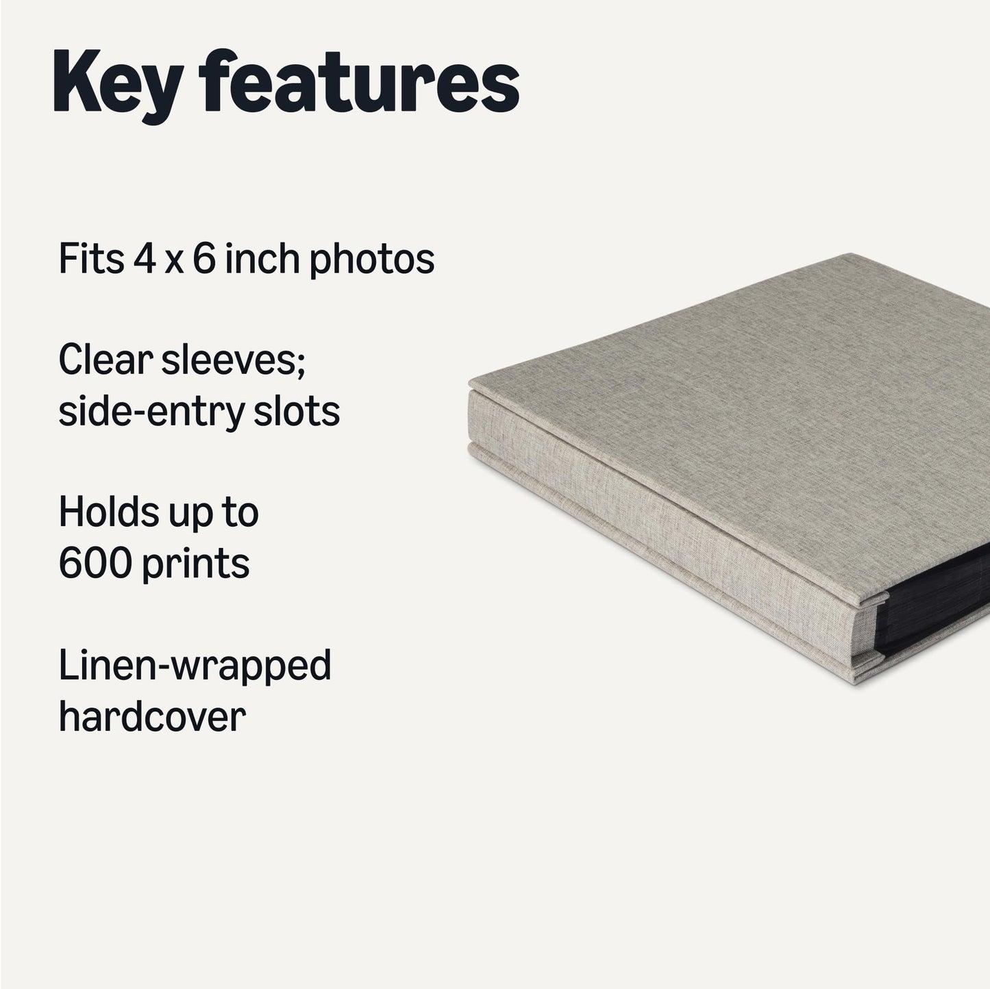 Amazon Basics Photo Album for 4" x 6" Photos, 600 Pockets Capacity