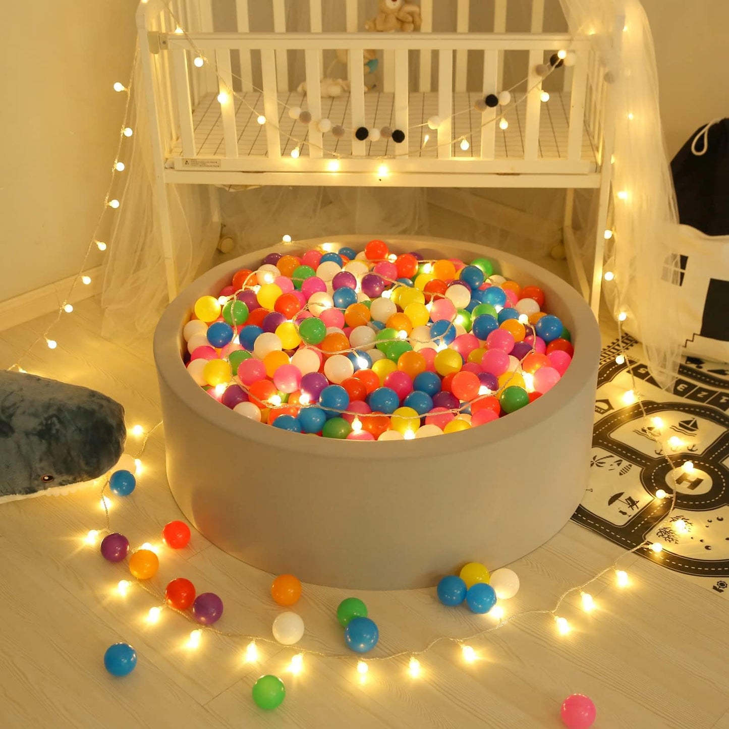 GOGOSO Ball Pit Balls for Toddles Kids Plastic Ballpits Accessories Crush Proof Durable Fun Shape Play Baby Bath Toys,2.15inch 500count Mix Color