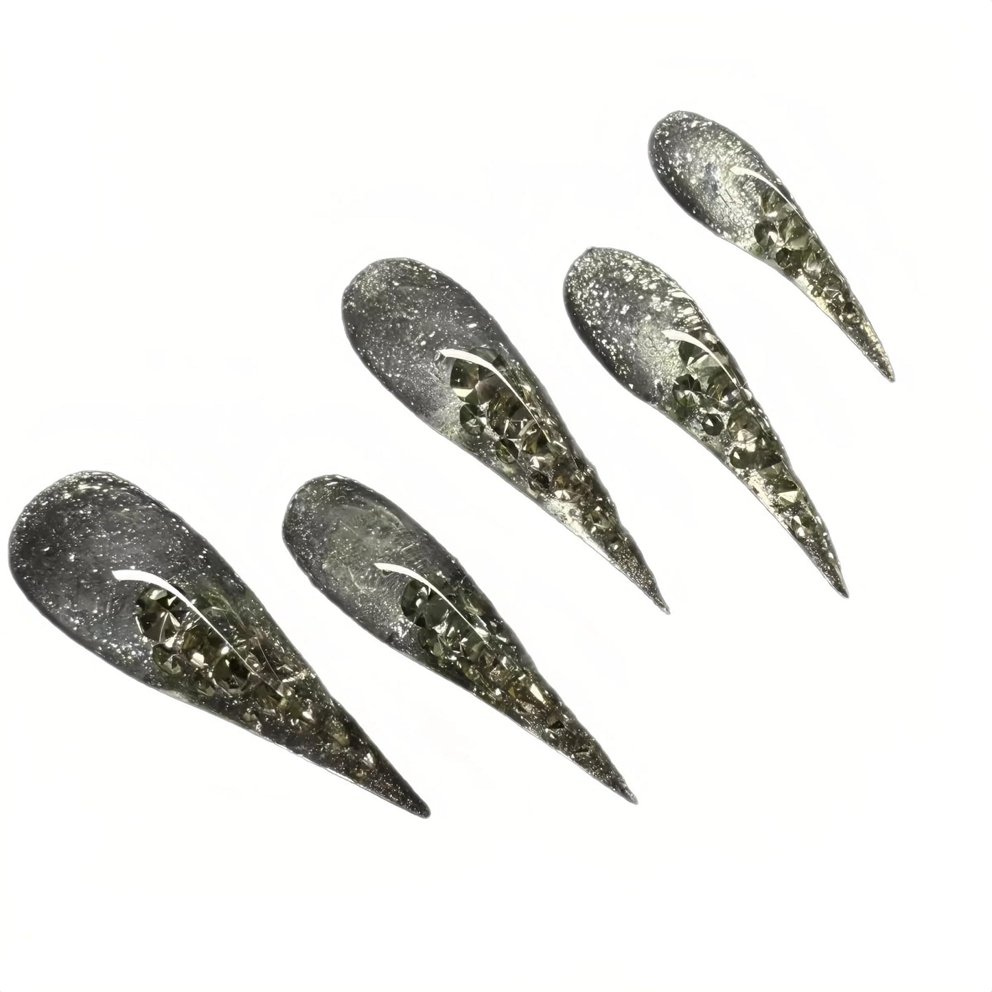 LOHAS Home Cool Style Wearable Nails Dragon Claw Nail Stickers, Crystal, M