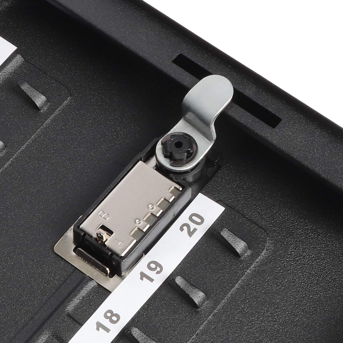 Decaller 20 Key Storage Lock Box with Code, Wall Mount Metal Security Key Cabinet with Combination Lock, 7.87" x 6.30" x 2.95", Black