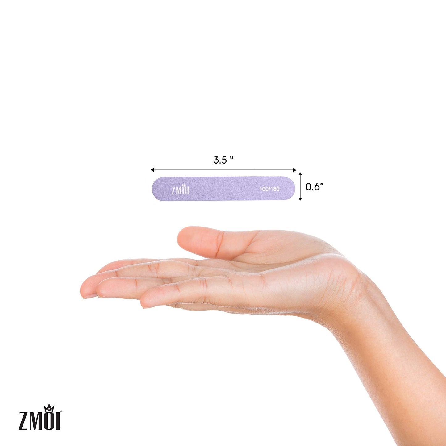 ZMOI Professional Mini Nail File – 12 Count (Pack of 2) Stylish Practical Fingernail File for Natural and Acrylic Nails 100/180 Emery Boards (Macaroon Color)