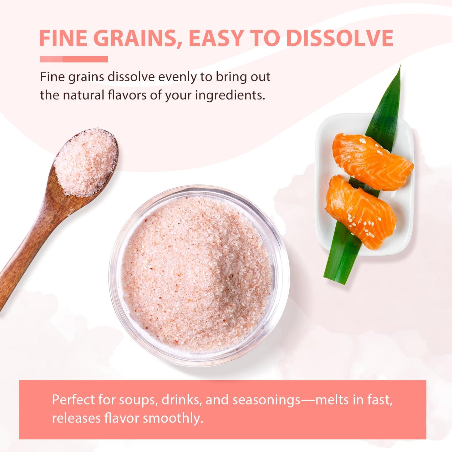Soeos Himalayan Pink Salt, 2.27Kg, Fine Grain, All-Natural Mineral Salt, Premium Gourmet Seasoning for Cooking, Baking & Table Use