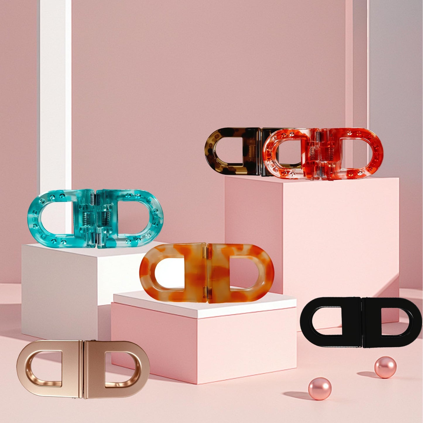 Upgrade Magnetic Hair Clips,Strong Hold Magnetic Styling Clips,Suitable for various hair types and everyday styling (A)
