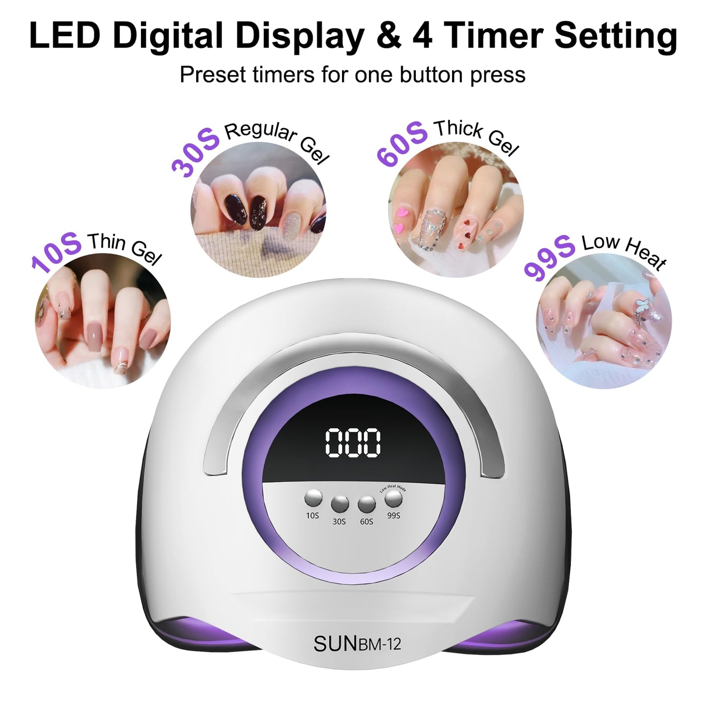 UV LED Nail Lamp Professional 300W Nail Dryer Light with Gloves,UV Light for Gel Nail Polish Kit,Fast Curing Gel X Polish Lamp with Smart Sensor 4 Timer 72 Beads,Nail Art Tools for Manicure Pedicure