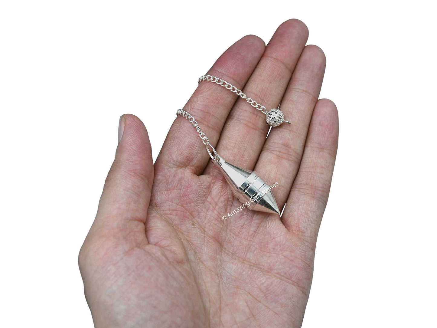 Amazing Gemstone Healing Metal Pendulums for Divination, Silver Drum Cone Steel Copper Pendulum High Energy Pendulo de Bronce Pendulos de Mesa MP64