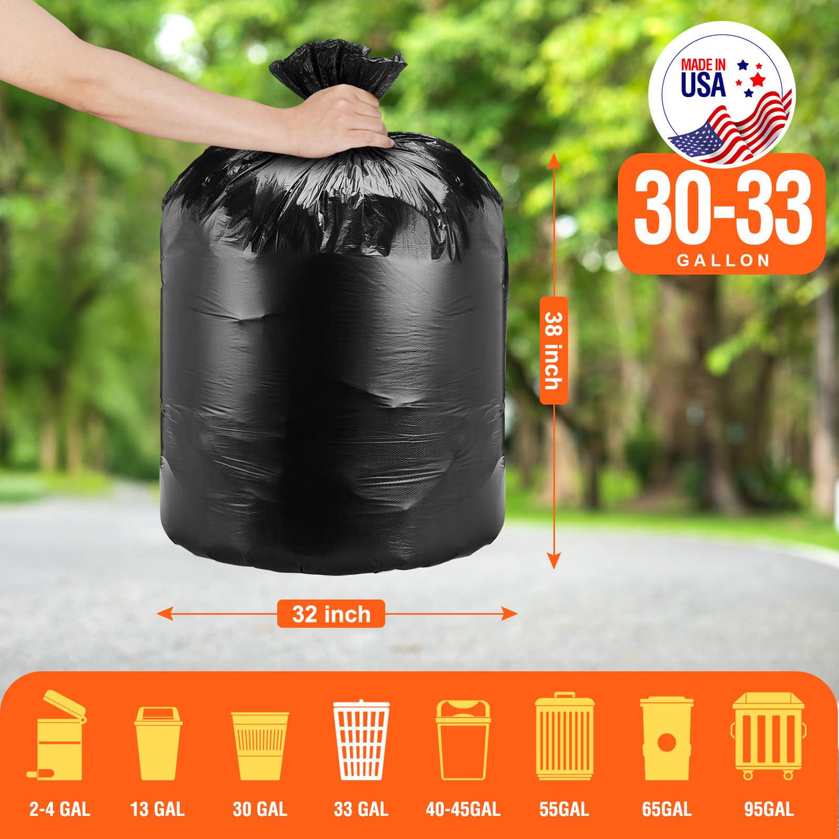 30 33 Gallon Trash Bags (21000 Count)