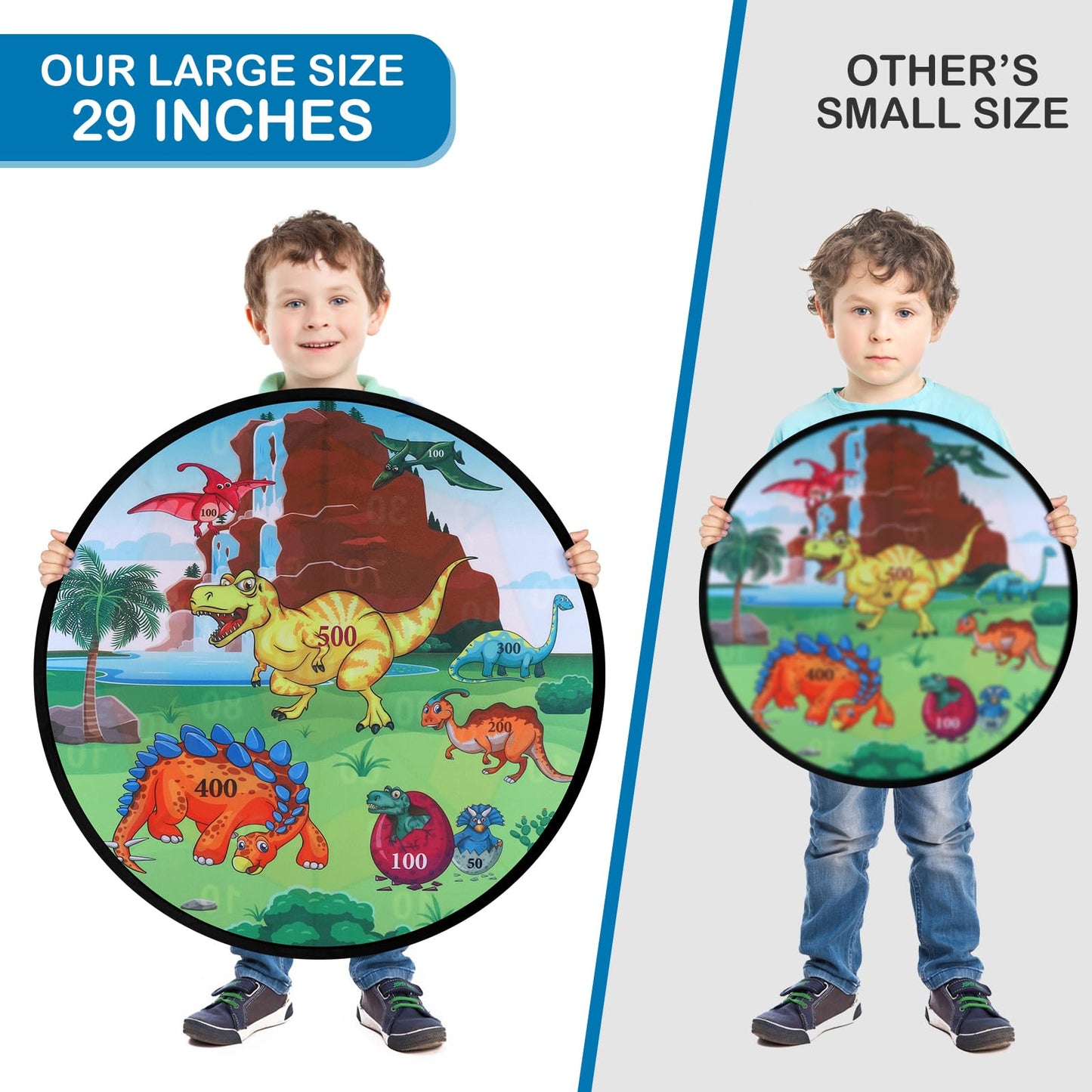 Accmor 29" Large Dart Board for Kids, Kids Dart Board with Sticky Balls, Backyard Indoor Outdoor Games Birthday Gifts for 3 4 5 6 7 8 9 10 11 12 Year Old Boys Girls