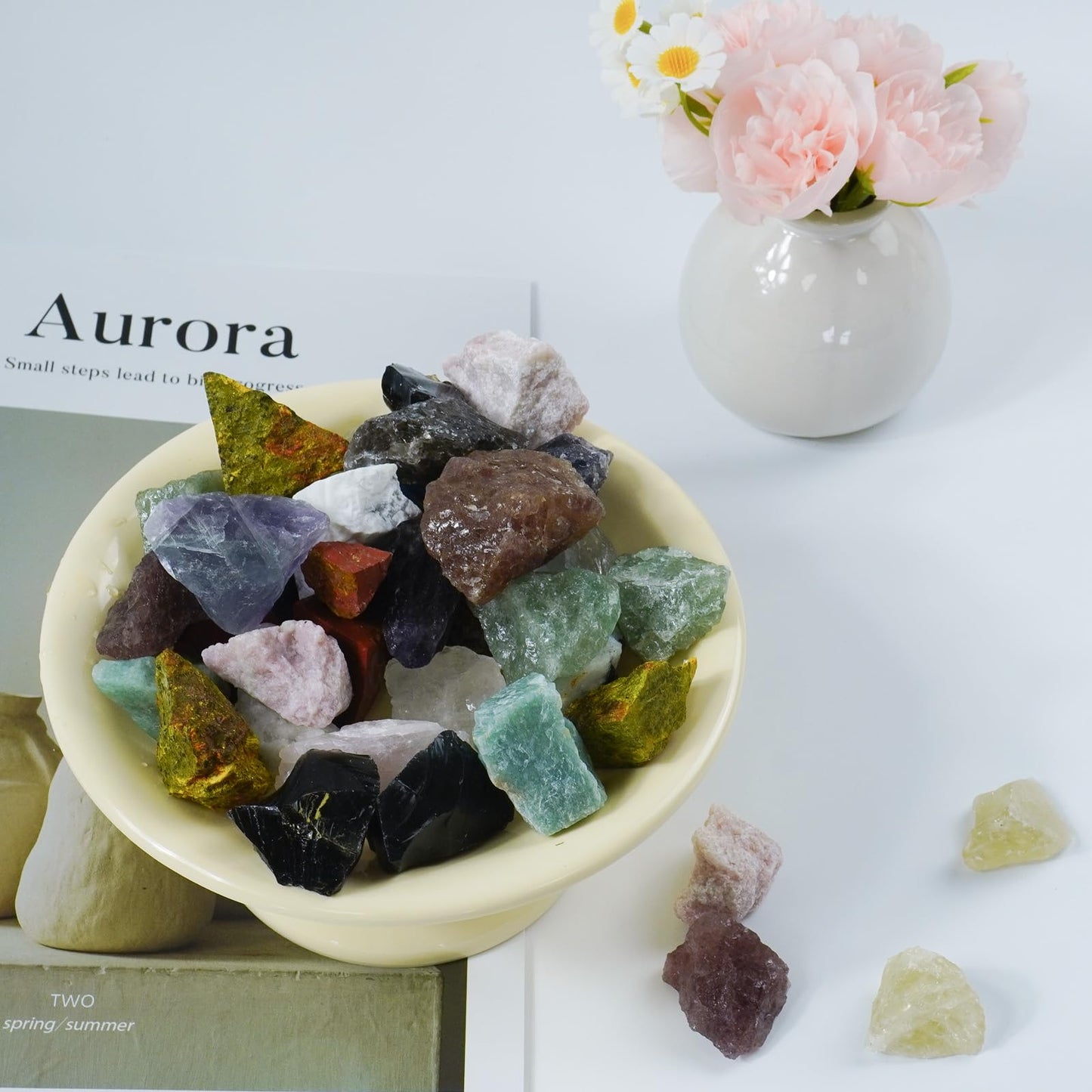 Raw Crystals, Large 1.2-2.0" Healing Crystal Natural Rough Stones for Intuition,Chakra,Meditation,Decoration,Polishing,Energy Work (Dark Amethyst, 3.5oz-1.2-2.0"raw Crystals)