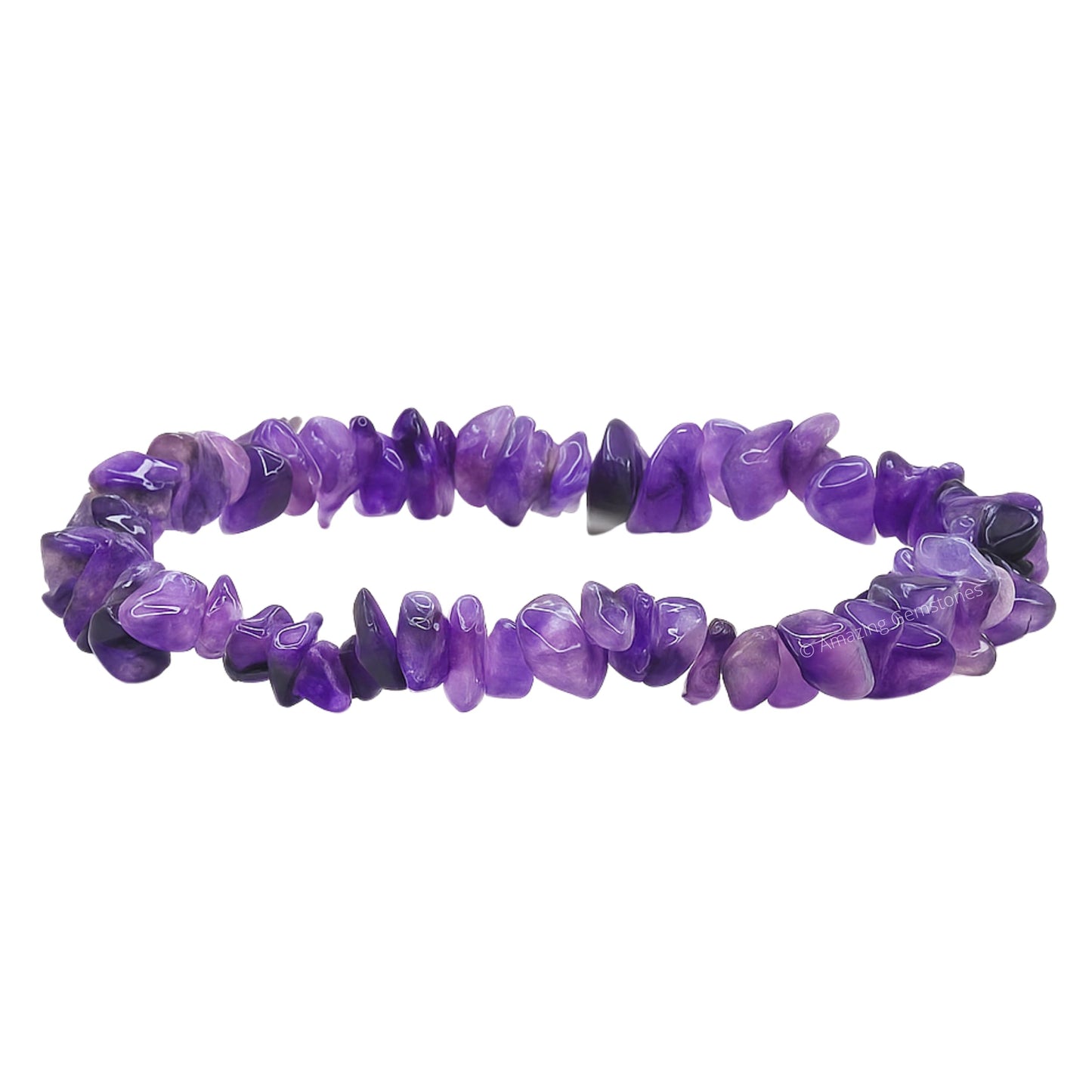 Amazing Gemstone Chips Bracelet (Amethyst)