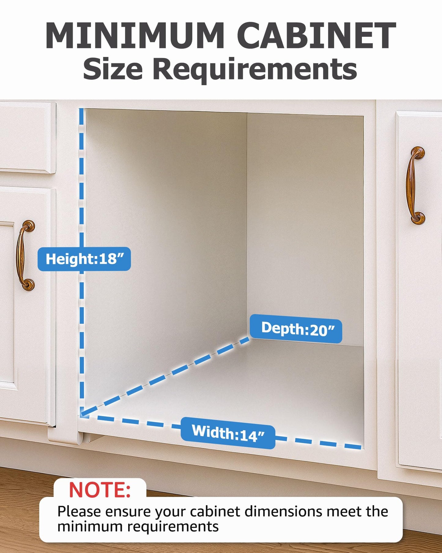 Bulado Pull Out Trash Can Under Cabinet, Under Sink Trash Can Kit for 7.5-10 Gallon with Garbage Bag Holder, Heavy Duty Steel Frame, Holds Up to 125 lbs, Easy to Install (Bin Not Included)